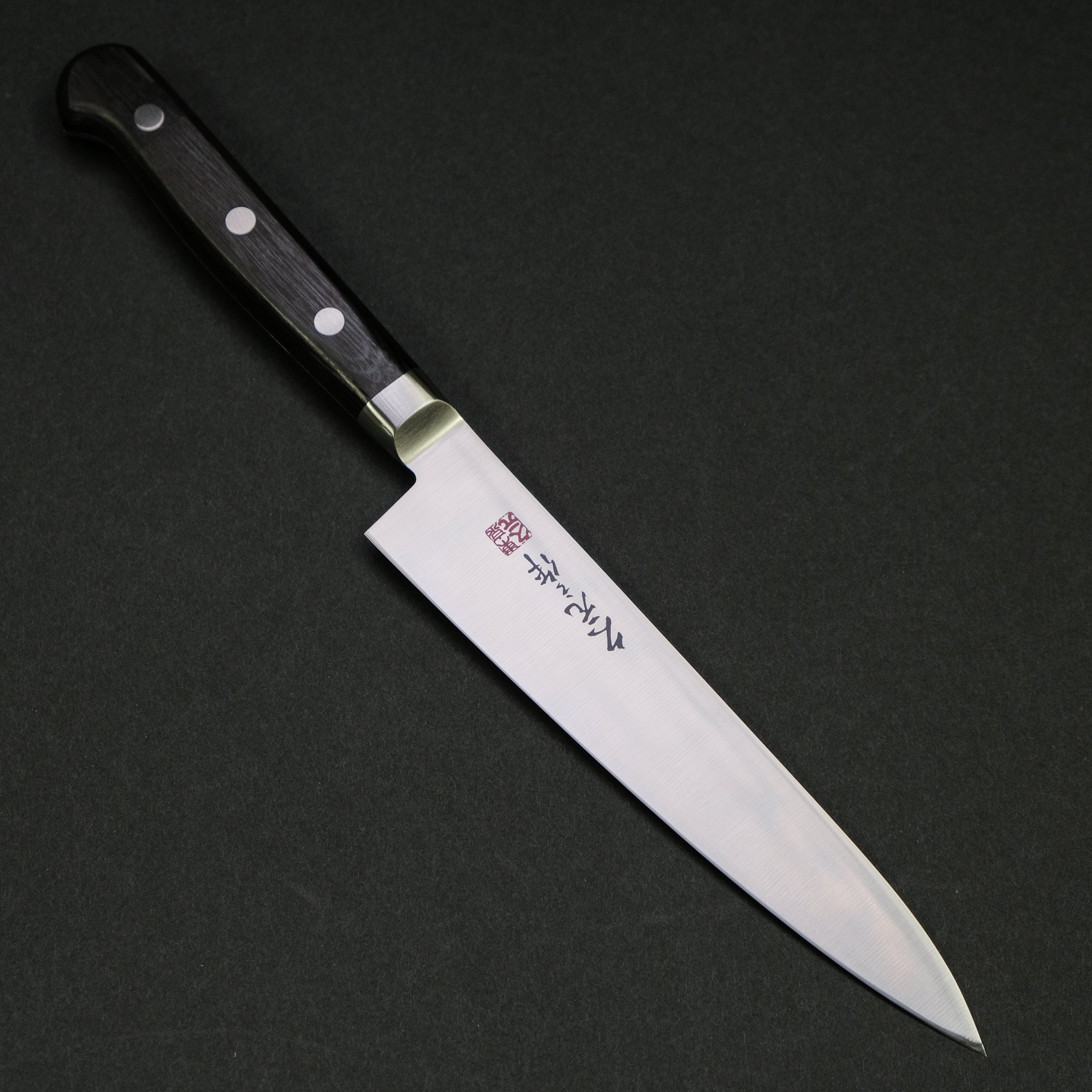 Morihei Hisamoto INOX Petty Knife 150mm with Pakka Wood Handle - Premium Japanese Kitchen Knife for Slicing, Peeling & Precision Cutting - Perfect for Chefs & Home Cooking