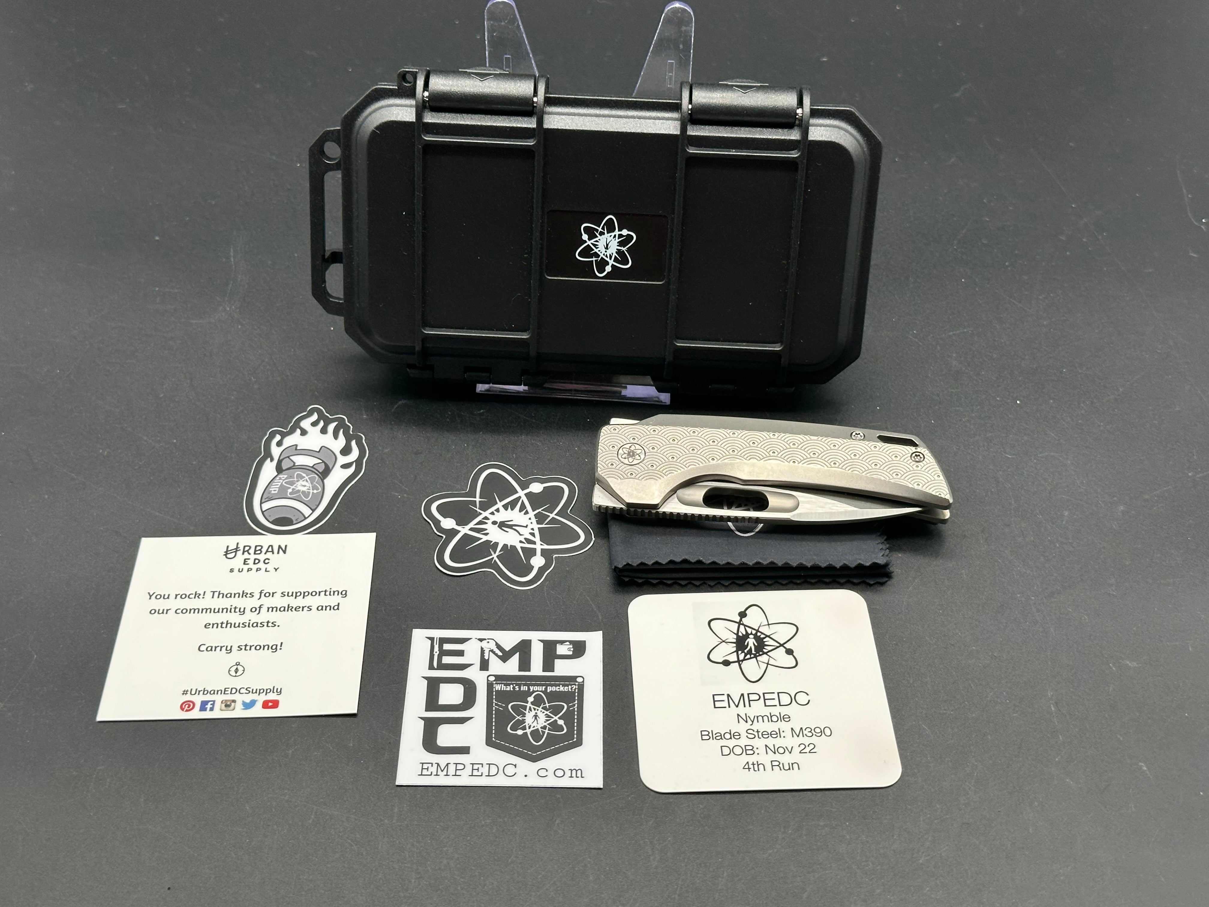 EMP EDC Nymble Seigaiha Urban EDC Exclusive Knife - Limited Edition 85/100 - Perfect for Everyday Carry, Outdoor Adventures & Collectors