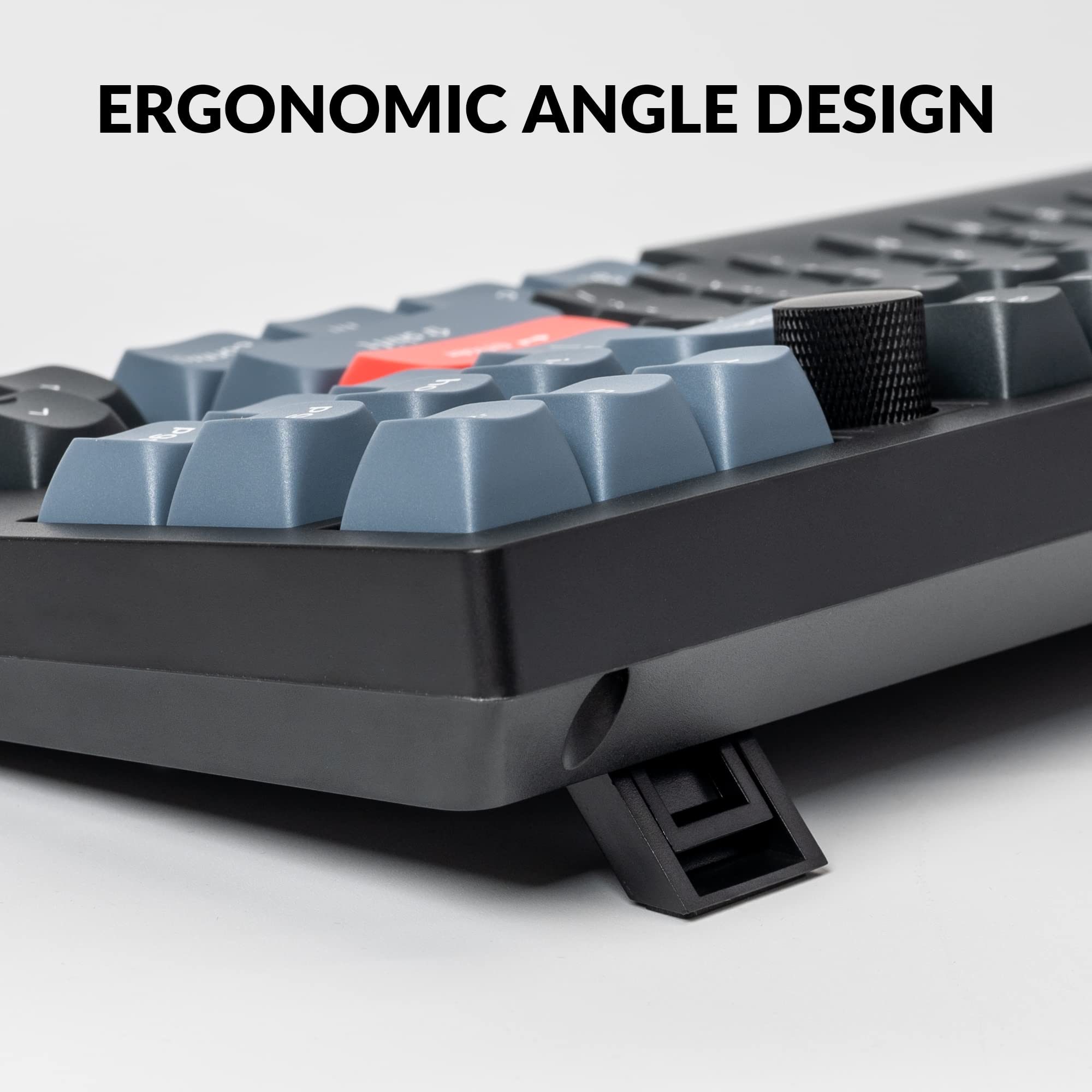 Keychron V3 Wired Custom Mechanical Keyboard with Knob - TKL Layout, QMK/VIA Programmable, Hot-Swappable K Pro Brown Switches, Compatible with Mac/Windows/Linux - Carbon Black (Non-Transparent) | Perfect for Gaming, Coding & Office Work