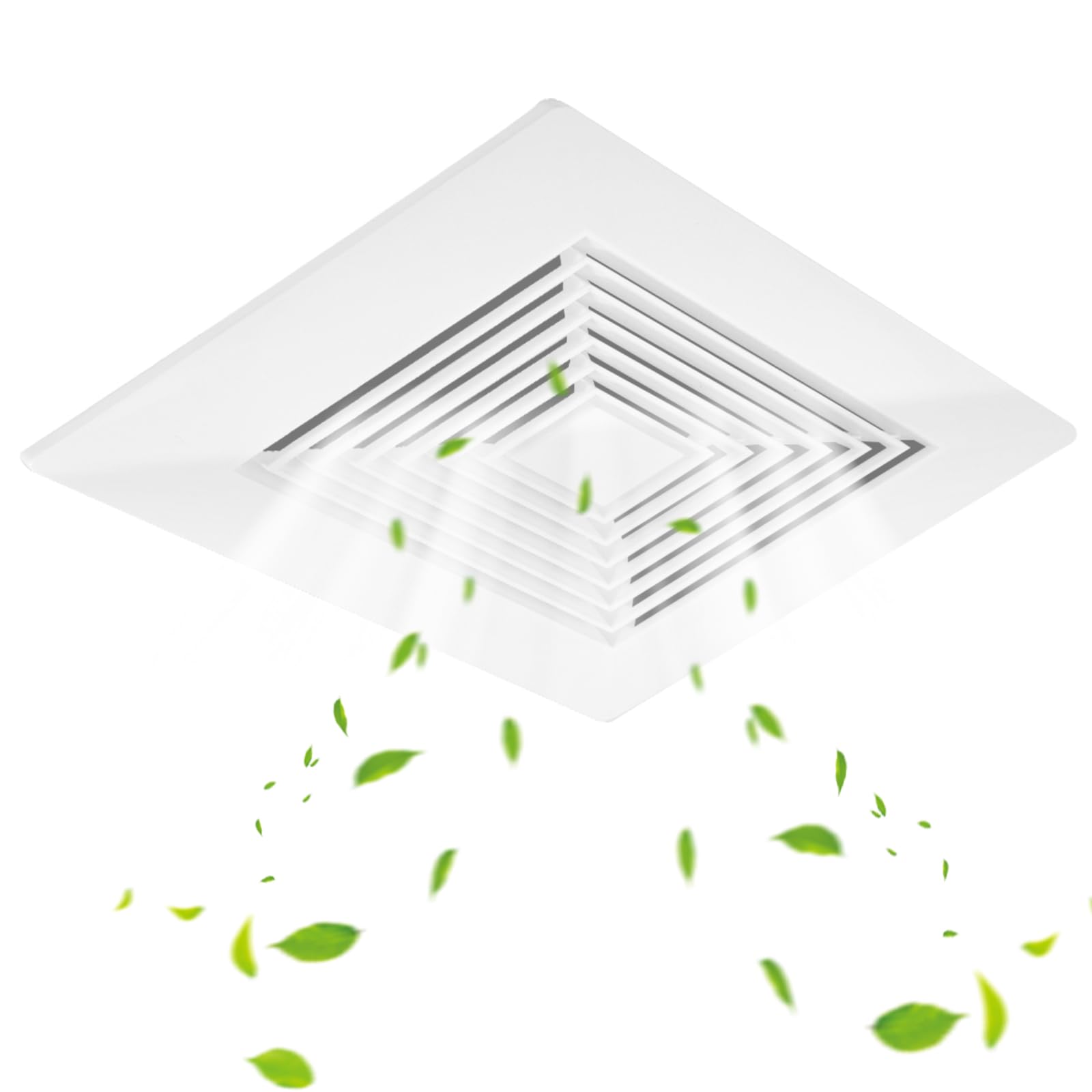 WiseWater 9.6x9.6 Inch Bathroom Ceiling Fan Grille with Springs - Replacement Vent Cover for Broan-Nutone Exhaust Fan, Air Diverter & Ceiling Diffuser - Perfect for Bathroom, Kitchen & Laundry Room Ventilation