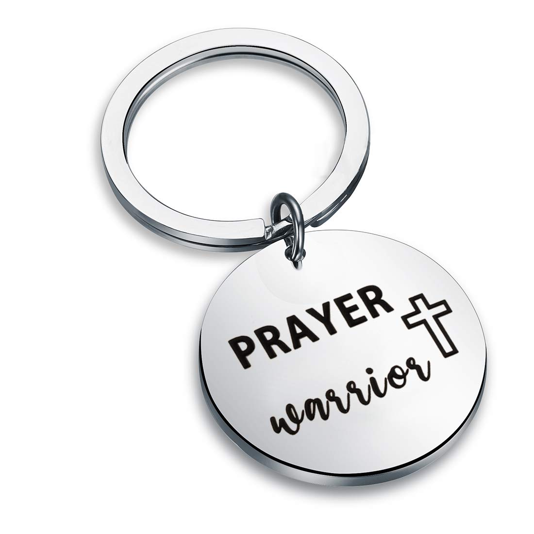 Inspirational Christian Keychain - Jesus Cross Prayer Warrior Gift for Women & Men - Religious Jewelry for Faith & Devotion - Perfect for Baptism, Confirmation & Daily Prayer