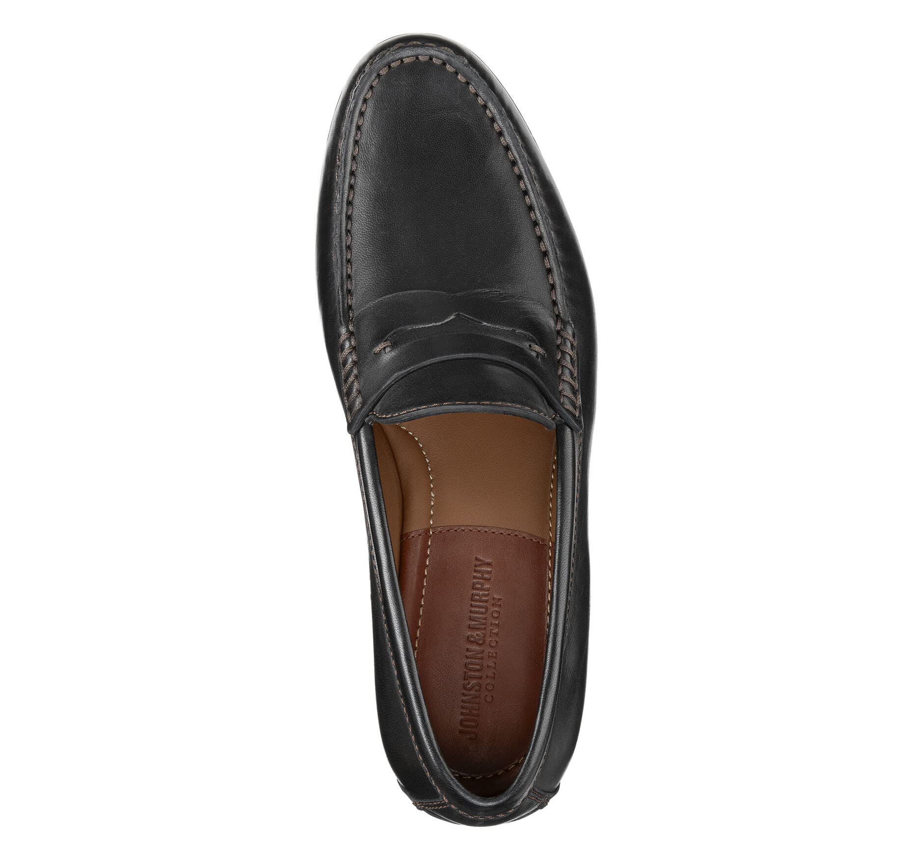 Johnston & Murphy Men’s Baldwin Penny Loafers - Genuine Leather Dress Shoes for Men with Cushioned Footbed & Durable Rubber Sole | Business Casual & Office Wear | Comfortable Slip-On Moccasin Shoes for Work, Weddings & Formal Events