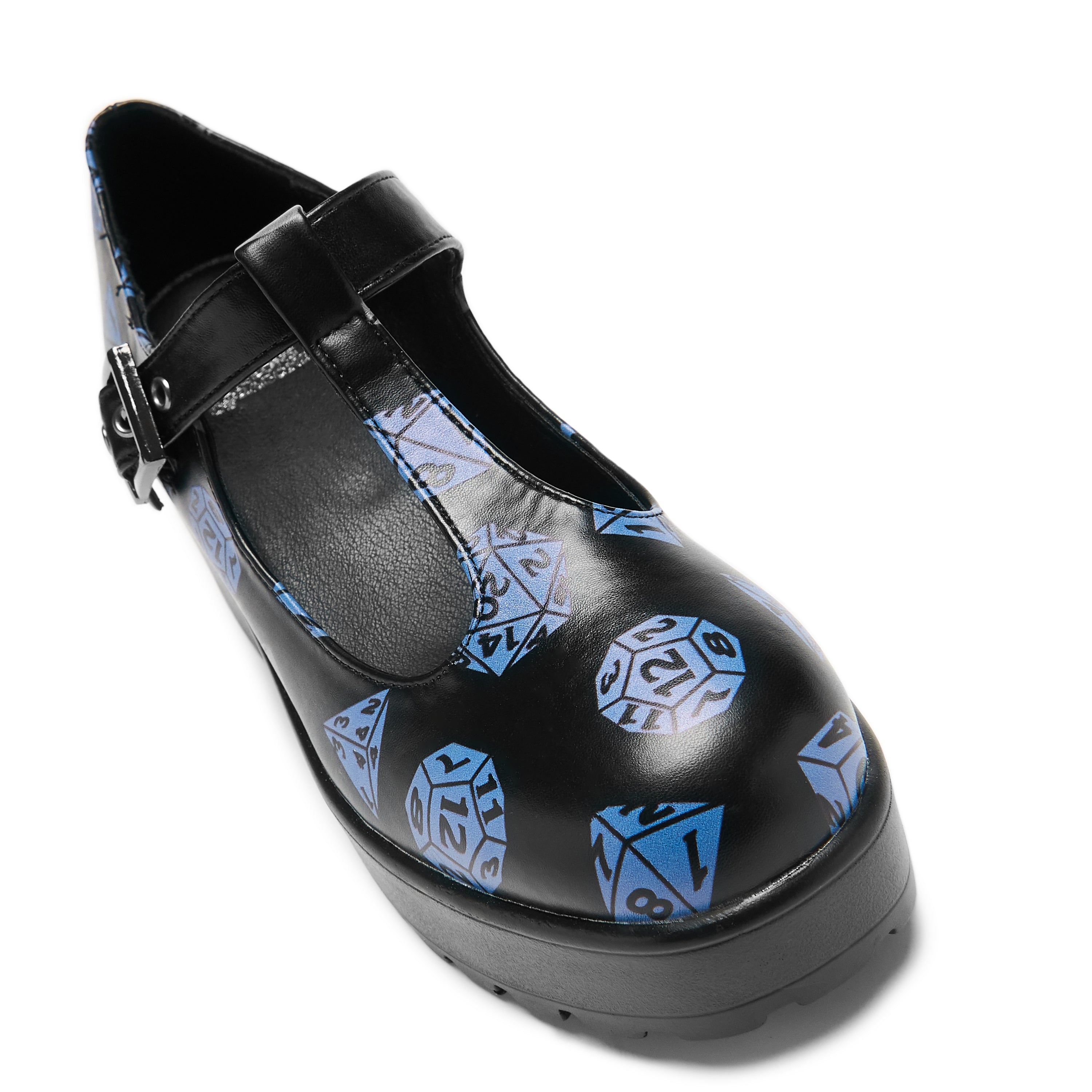 Saving Throw Edition Black Mary Jane Shoes for Women - Stylish & Comfortable Gothic Lolita Fashion - Perfect for Cosplay, Anime Conventions & Gothic Outfits