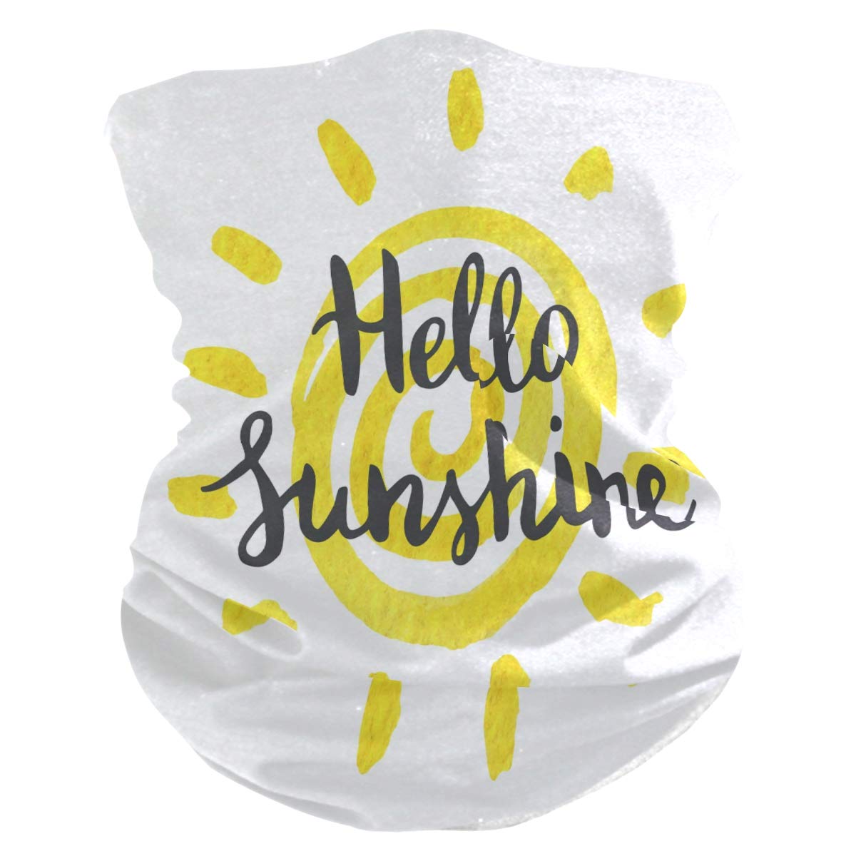 Breathable Bandana Face Mask & Neck Gaiter - UV Protection Hello Sunshine Headband for Women & Men | Perfect for Running, Cycling, Hiking & Outdoor Activities
