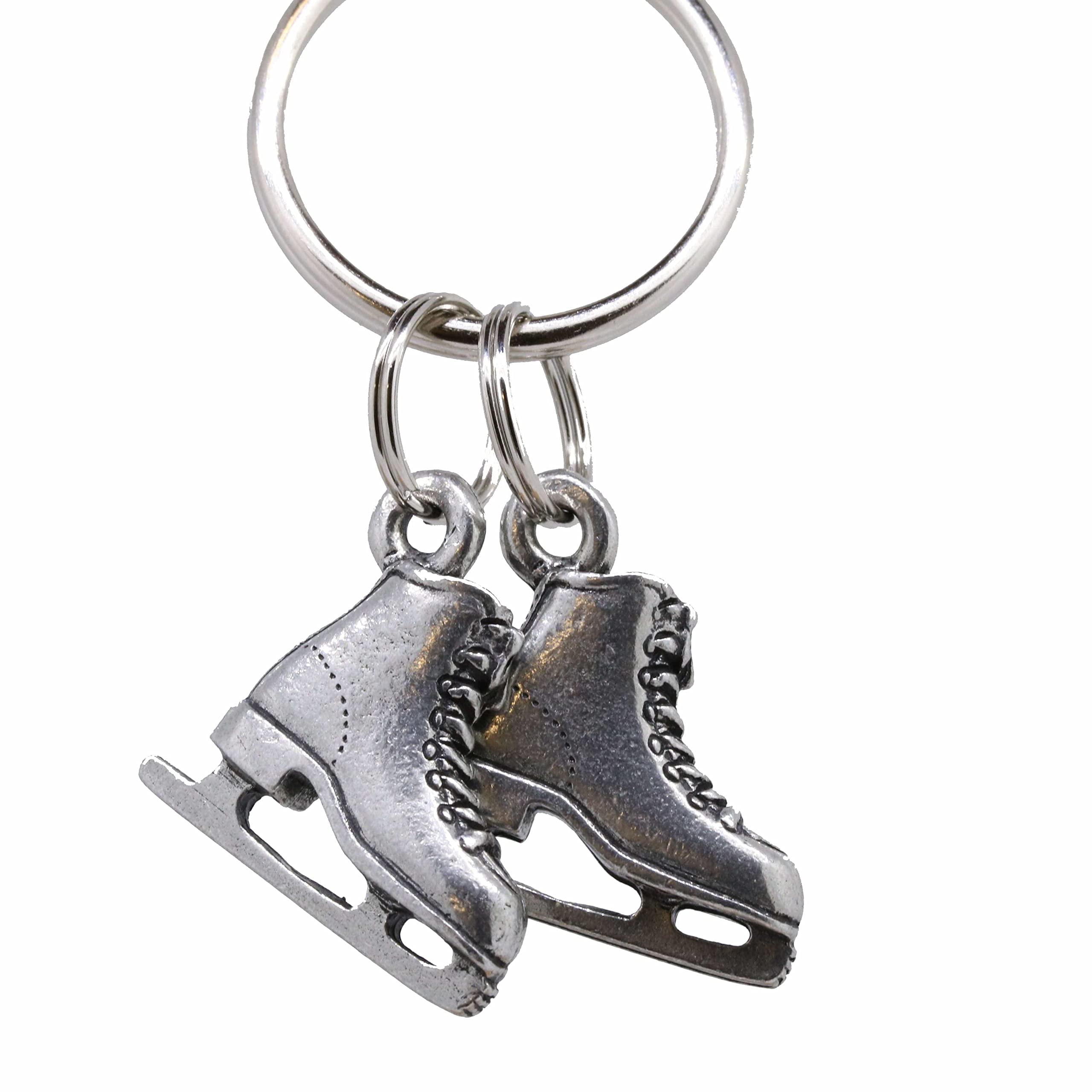 Jim Clift Design Figure Skate Keychain - Unique Ice Skating Gift for Skaters, Coaches & Fans - Perfect for Keys, Bags & Sports Enthusiasts