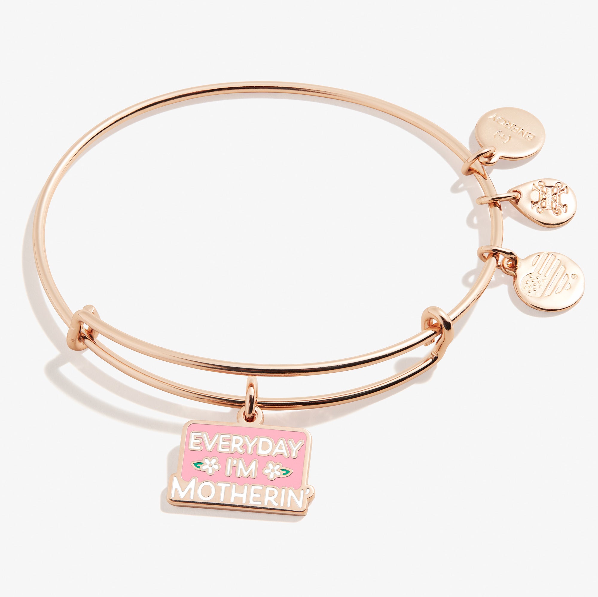 Everyday I'm Motherin' Charm Bangle Bracelet - Trendy Adjustable Women's Jewelry - Perfect for Gifts, Mother's Day & Daily Wear