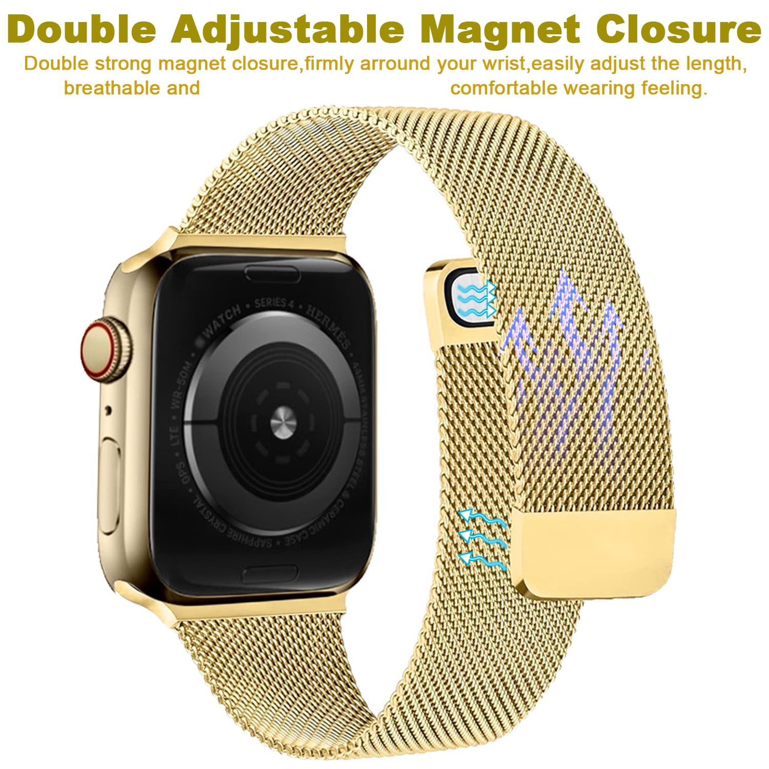 2 in 1 Stainless Steel Magnetic Loop Band & TPU Soft Cover for Apple Watch Ultra/SE/Series 9/8/7/6/5/4/3/2/1 - Durable Replacement Strap for Men & Women - Perfect for Workouts, Running & Everyday Wear