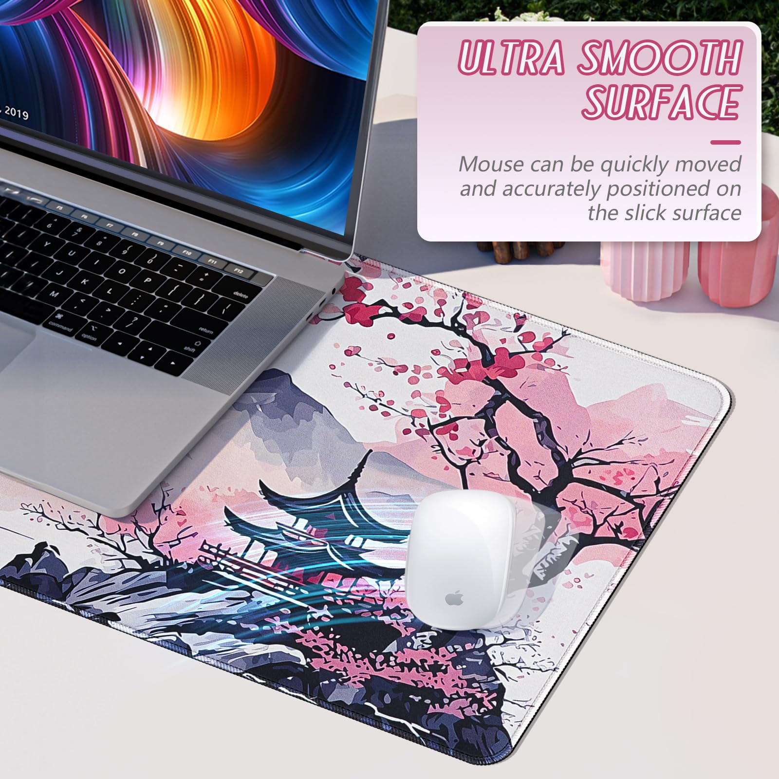 ETZ Large Gaming Mouse Pad - 31.5 x 11.8 Inch Extended Desk Mat with Anti-Slip Rubber Base | Washable Keyboard & Laptop Pad for Office, Home & Gaming | Perfect for Workstations, PC Setups & Esports