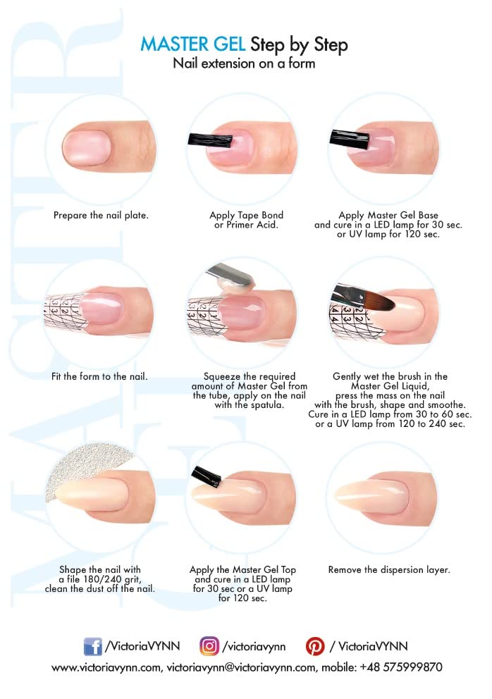Victoria Vynn Master Gel UV LED Nail Polish - 60g Acrylic Builder Gel in 03 Fully White for Professional Salon & DIY Nail Art | Long-Lasting Manicure & Pedicure Gel for UV/LED Lamp Curing