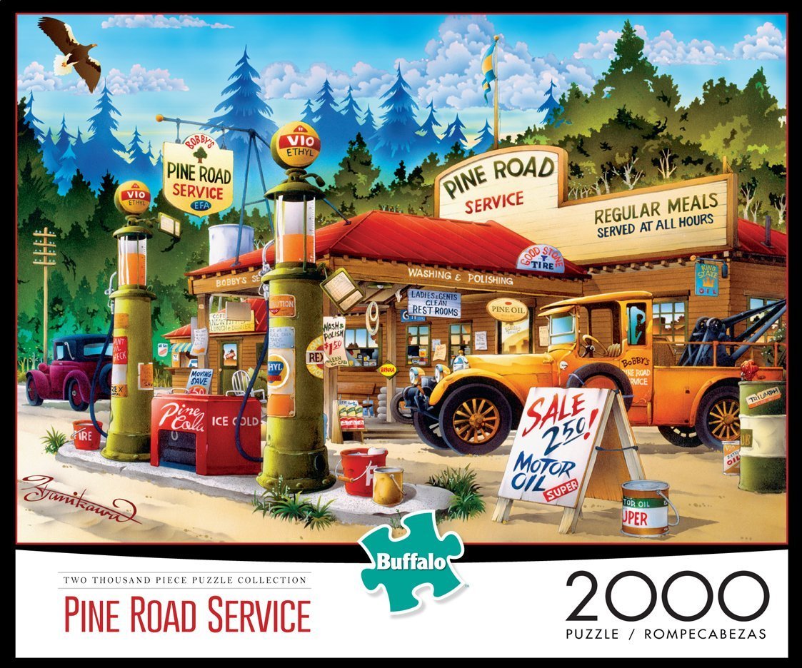Buffalo Games Pine Road Service 2000 Piece Jigsaw Puzzle for Adults - Challenging Landscape Puzzle for Family Game Night & Relaxation