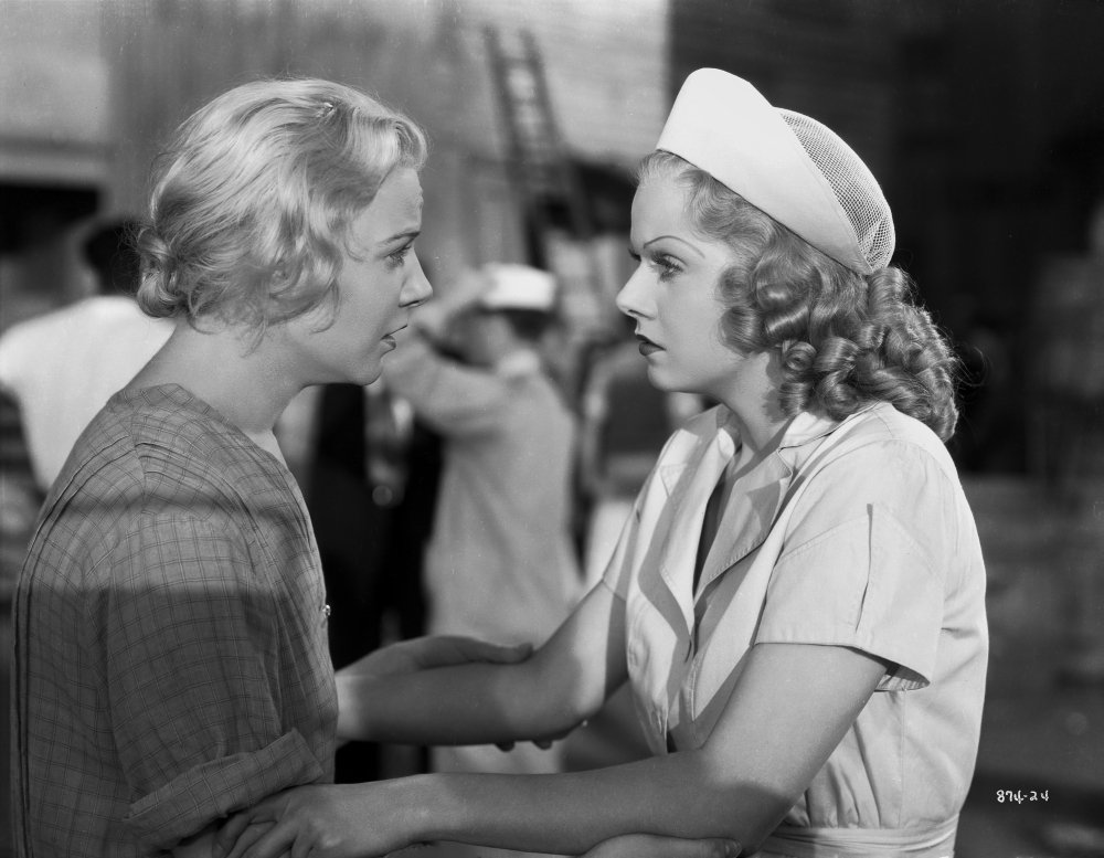 Vintage Jean Harlow Movie Scene Photo Print - White Dress & Hat Hollywood Glamour Poster (30x24 Inches) - Perfect for Home Theater, Classic Film Decor & Vintage Hollywood Gifts