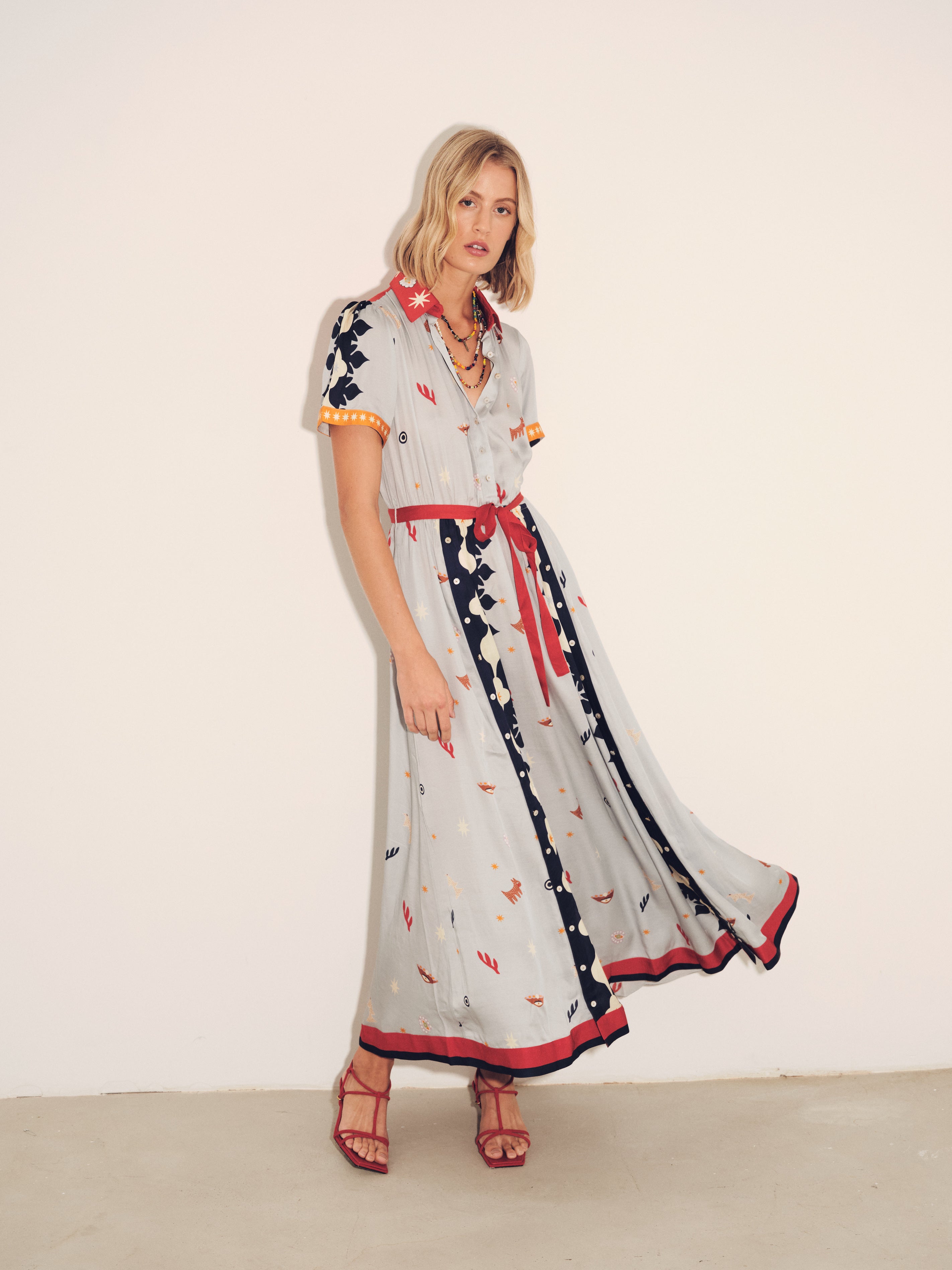 Julietta Dress - Elegant Women's Floral Midi Dress for Casual Wear, Date Night & Special Occasions
