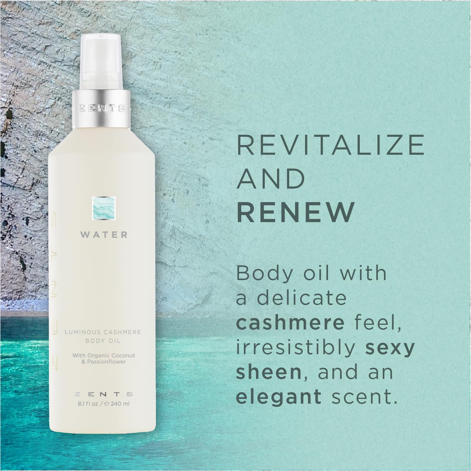 **ZENTS Probiotic Anti-Aging Body Lotion & Cashmere Oil Set – Organic Coconut Oil for Soft, Hydrated Skin – Deep Moisturizing & Healing for Dry Skin – Perfect for Daily Skincare & Spa Relaxation**