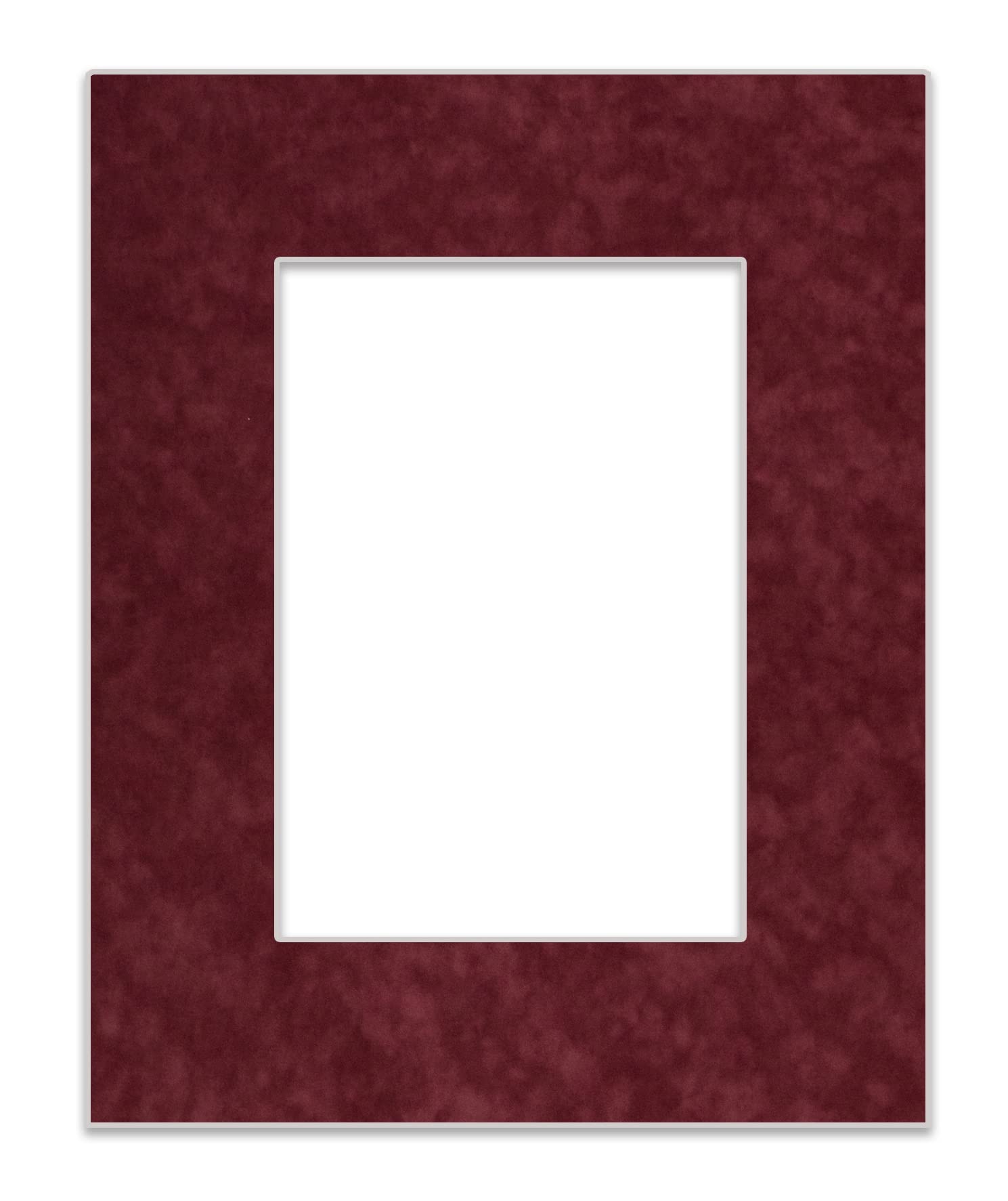 16x24 Acid-Free Dark Red Suede Precut Matboard - Bevel Cut for 13x19 Photos with Backing Board | Crystal Clear Self-Seal Photo Mat Bag | 4-Ply Thickness for Picture Framing, Art Displays & Home Decor
