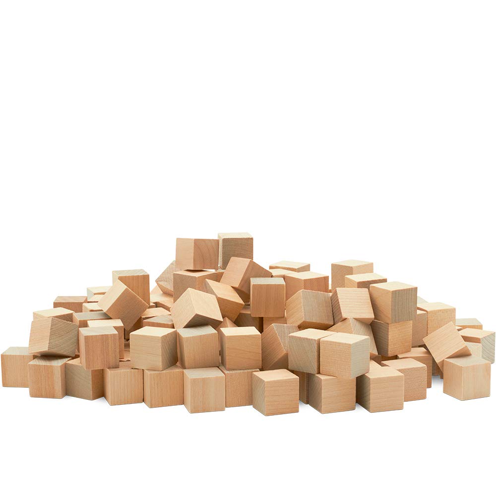 3500 Unfinished Birch Wood Cubes - 3/4 Inch Natural Wooden Blocks for STEM, Building & Craft Projects - Perfect for Baby Showers, DIY Decor & Educational Activities