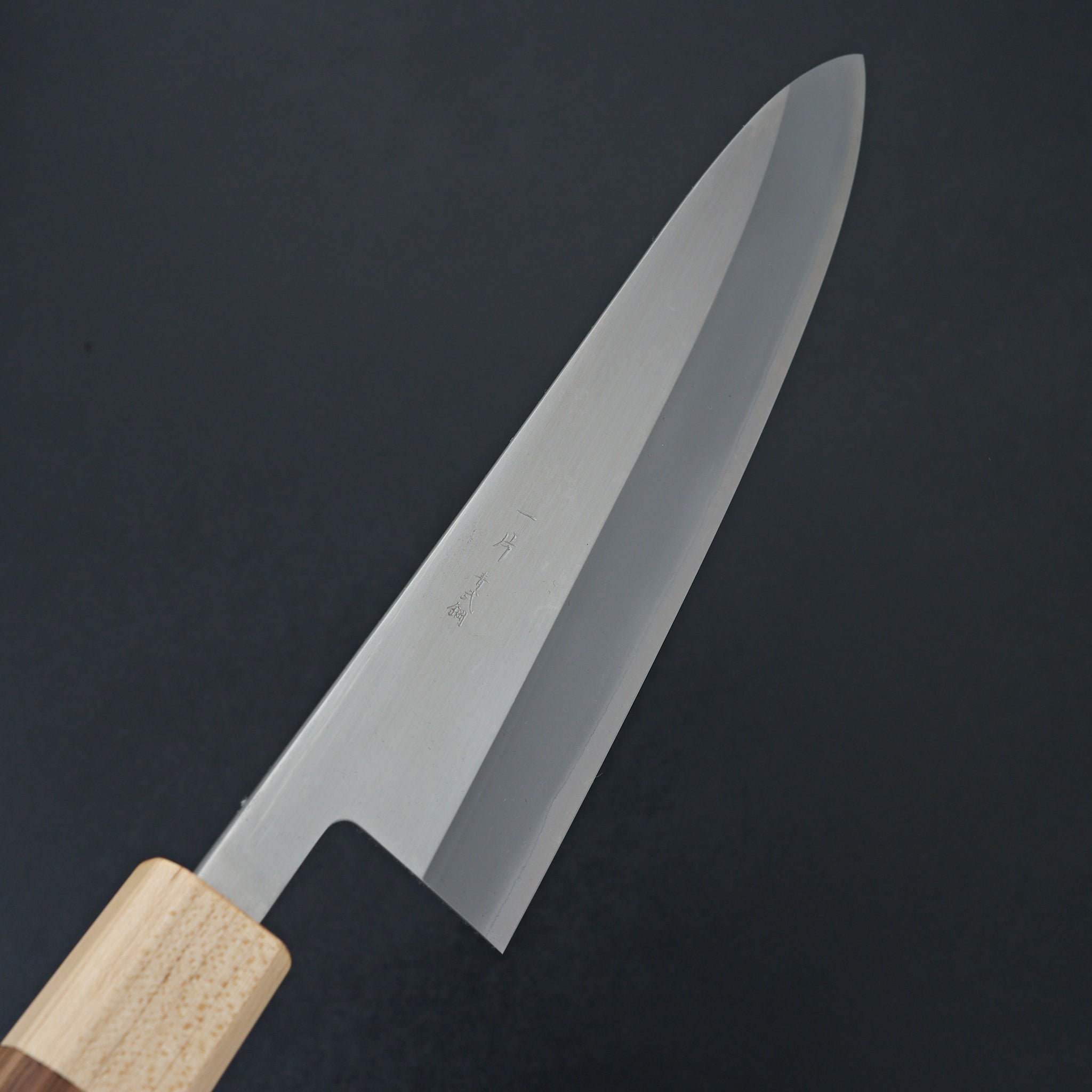 Hitohira TD Blue #2 Stainless Clad Migaki Gyuto 210mm Japanese Chef Knife with Walnut Handle - Perfect for Sushi, Meat Cutting & Professional Kitchen Use