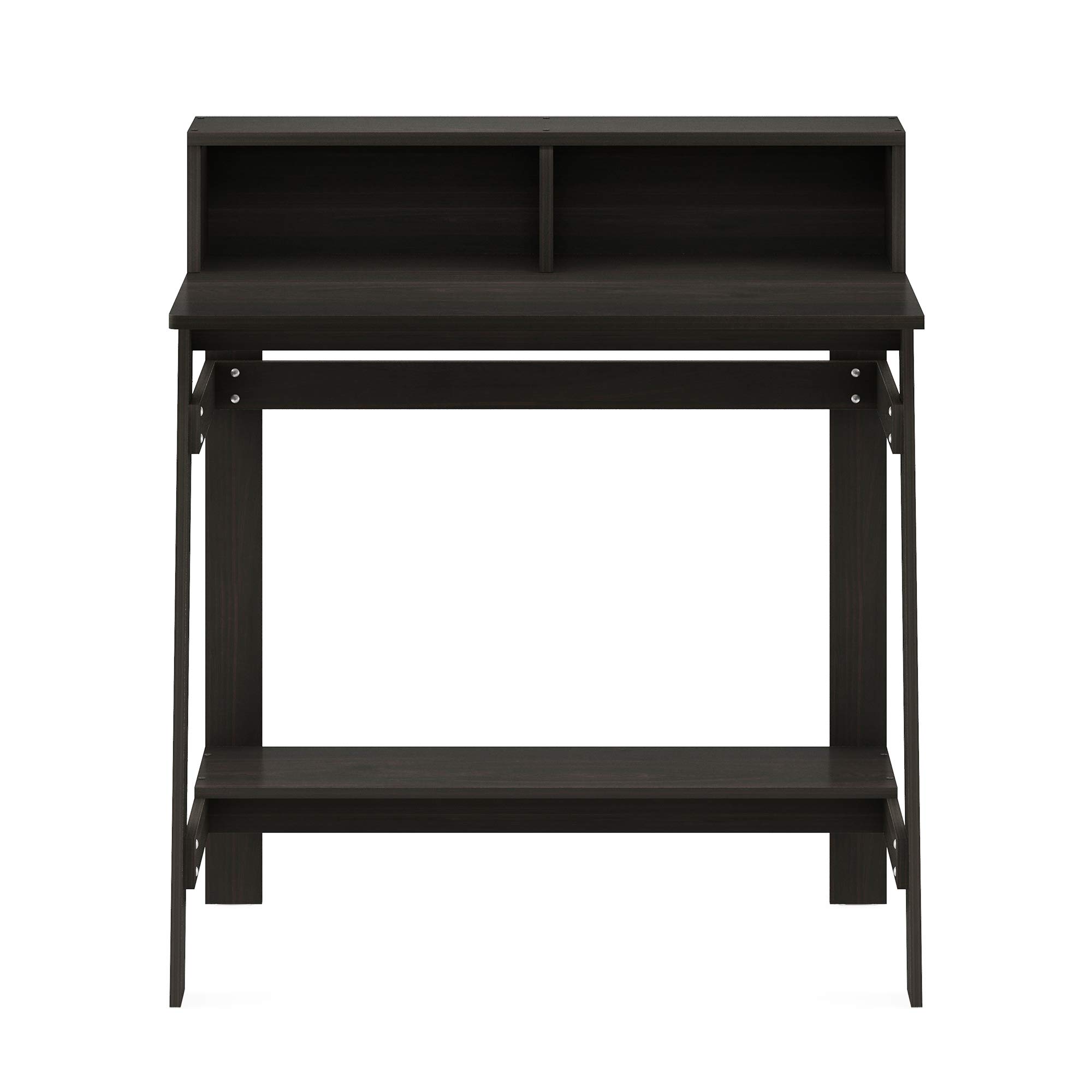 Furinno Simplistic A-Frame Computer Desk - Compact Home Office Desk in Espresso Finish for Small Spaces, Gaming, and Study