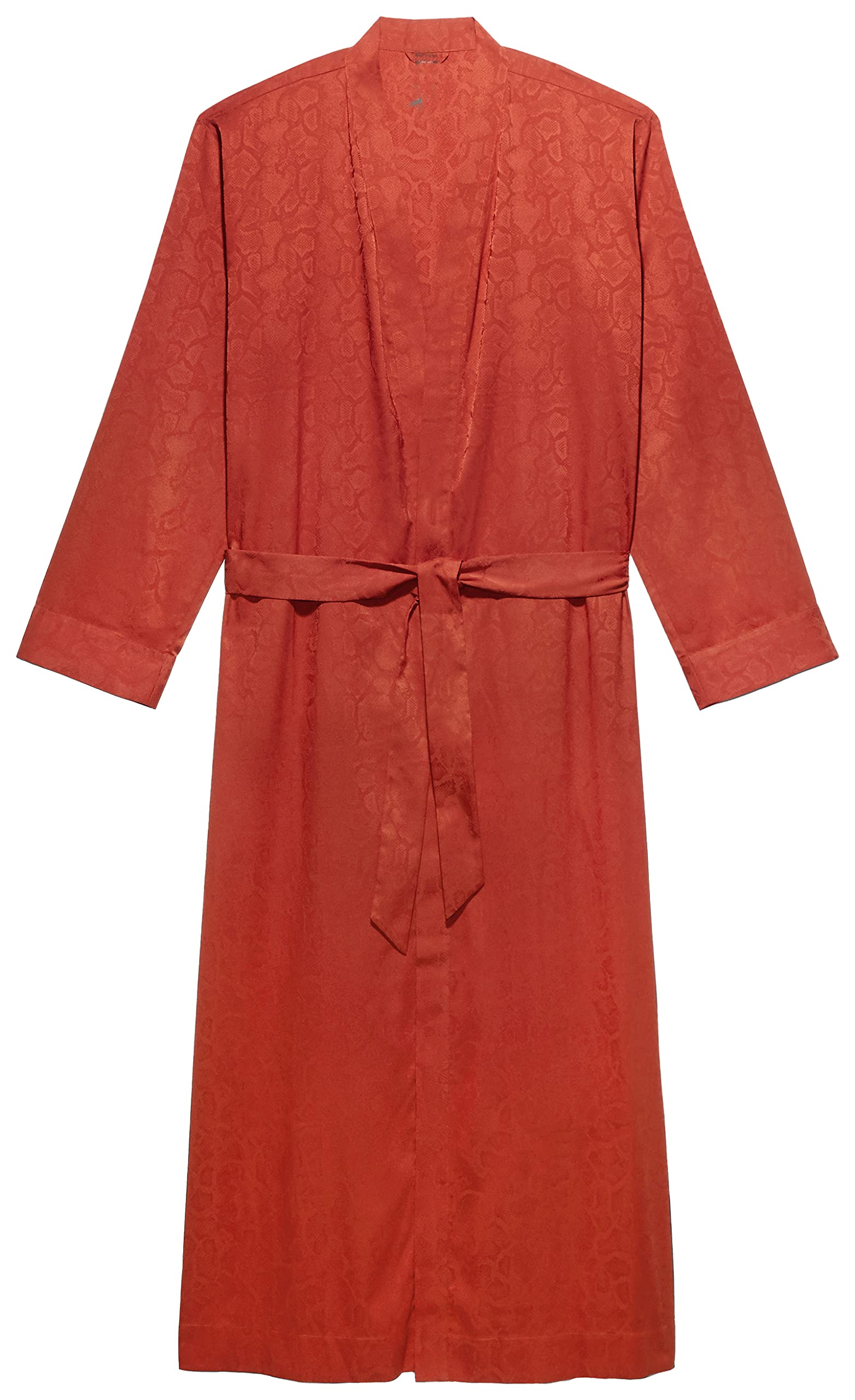 Savage X Fenty Men's Snake Jacquard Long Robe Nightshirt - Luxurious Loungewear for Relaxing at Home & Special Occasions