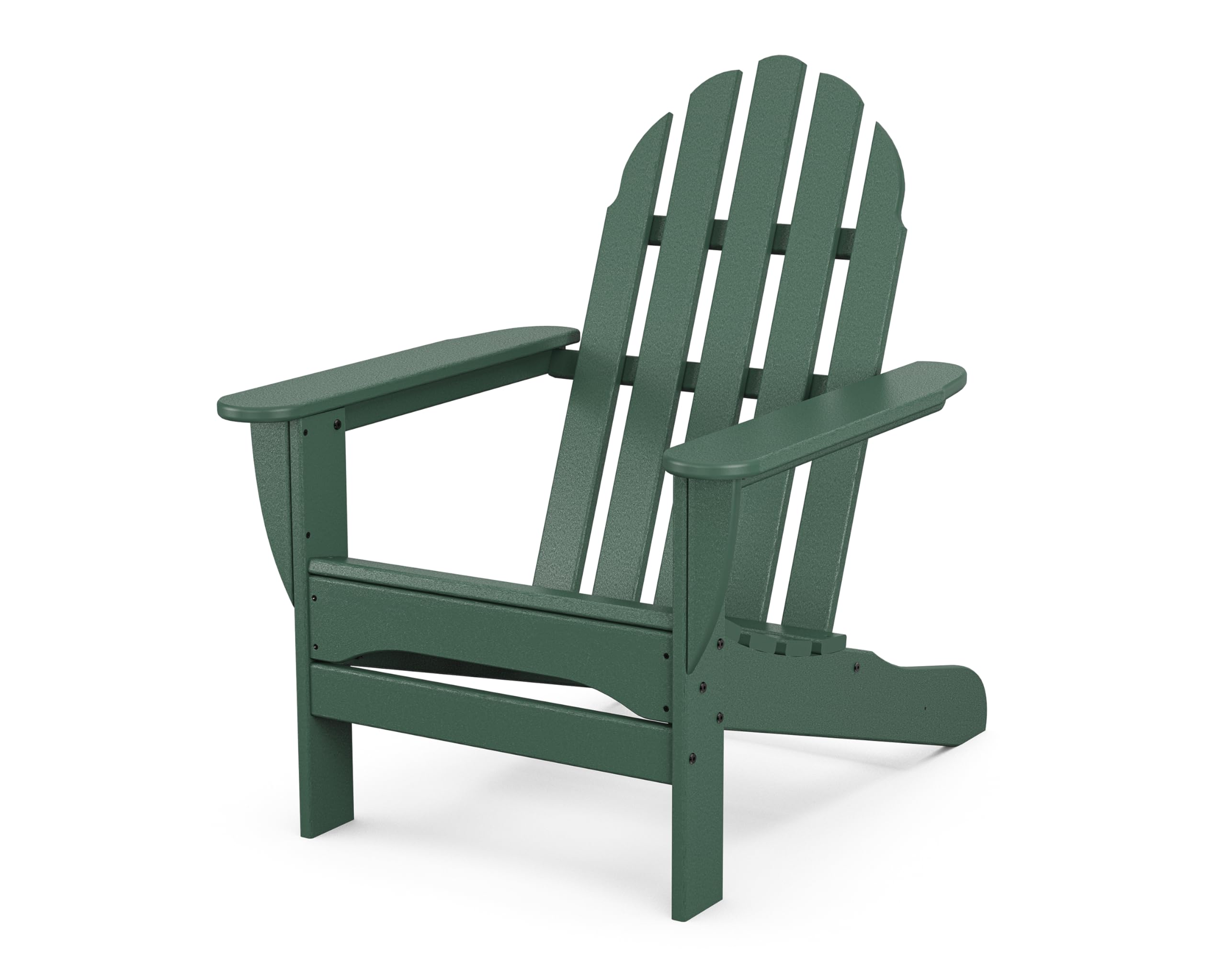 POLYWOOD AD4030GR Classic Outdoor Adirondack Chair - Durable Recycled Plastic, Weather-Resistant, Comfortable Green Patio Furniture for Garden, Poolside & Backyard Relaxation