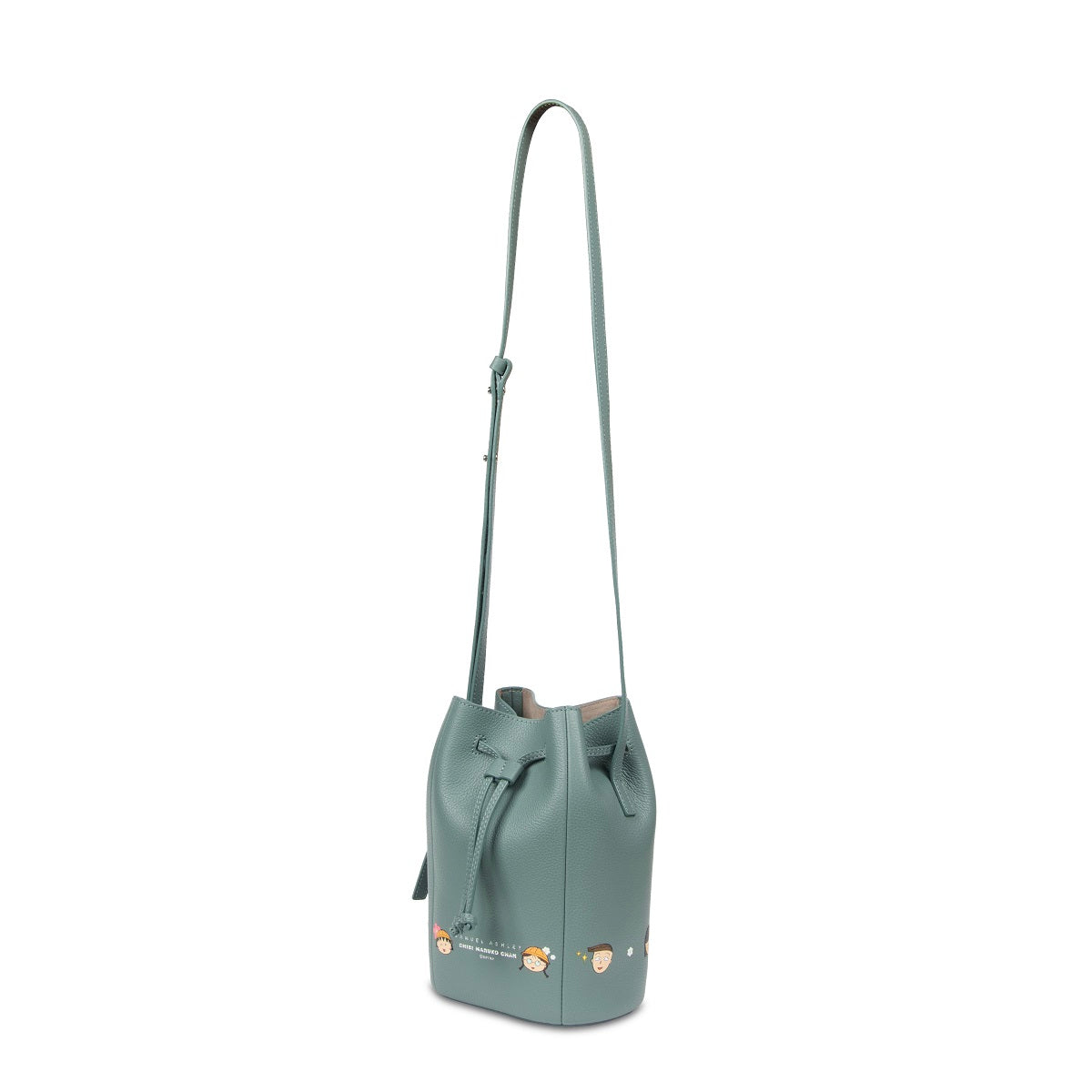 Samuel Ashley x Chibi Maruko Chan Genuine Leather Bucket Bag for Women | Cute Anime Crossbody Purse | Perfect for Daily Use, Travel & Cosplay