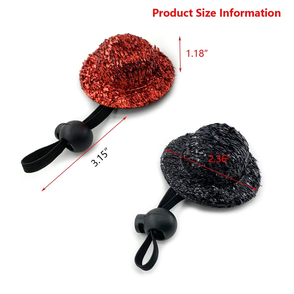 Vehomy Valentine's Day Chicken Costume Set - Adjustable Top Hat & Bowtie for Hens, Roosters, Ducks & Parrots (4-Piece Pet Accessories) | Perfect for Valentine's Photos, Farm Animal Dress-Up & Bird Costume Parties