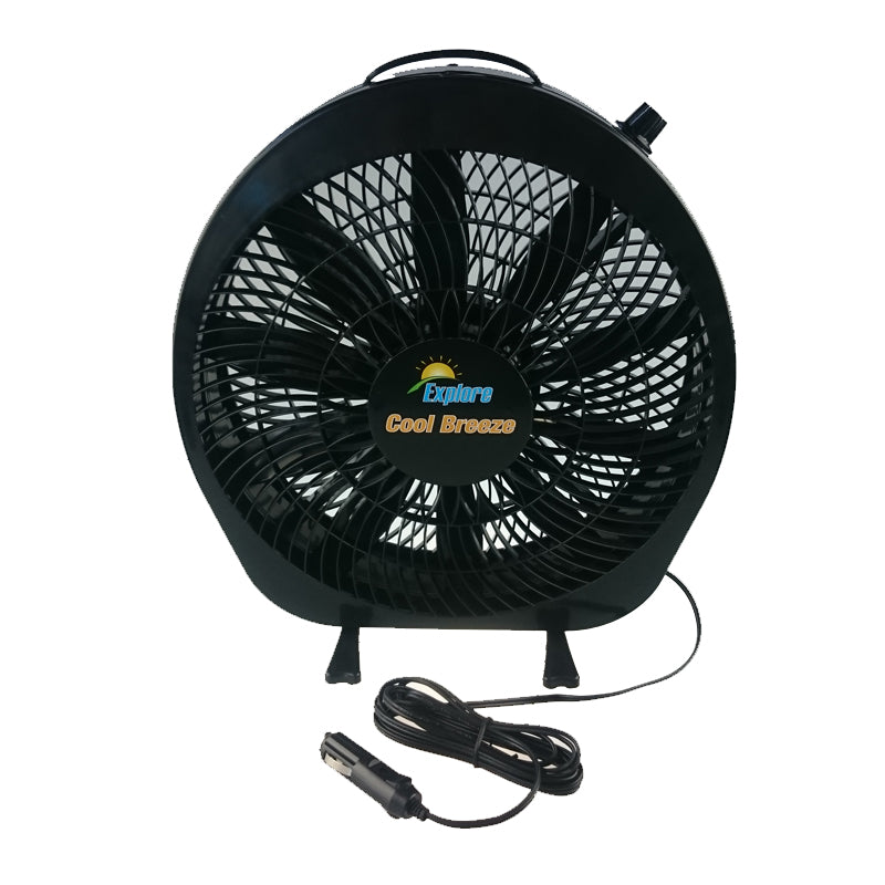 12V DC Cool Breeze Fan - Powerful Yet Lightweight 30cm Blades YF1212 for Home, Office, RV & Camping Cooling
