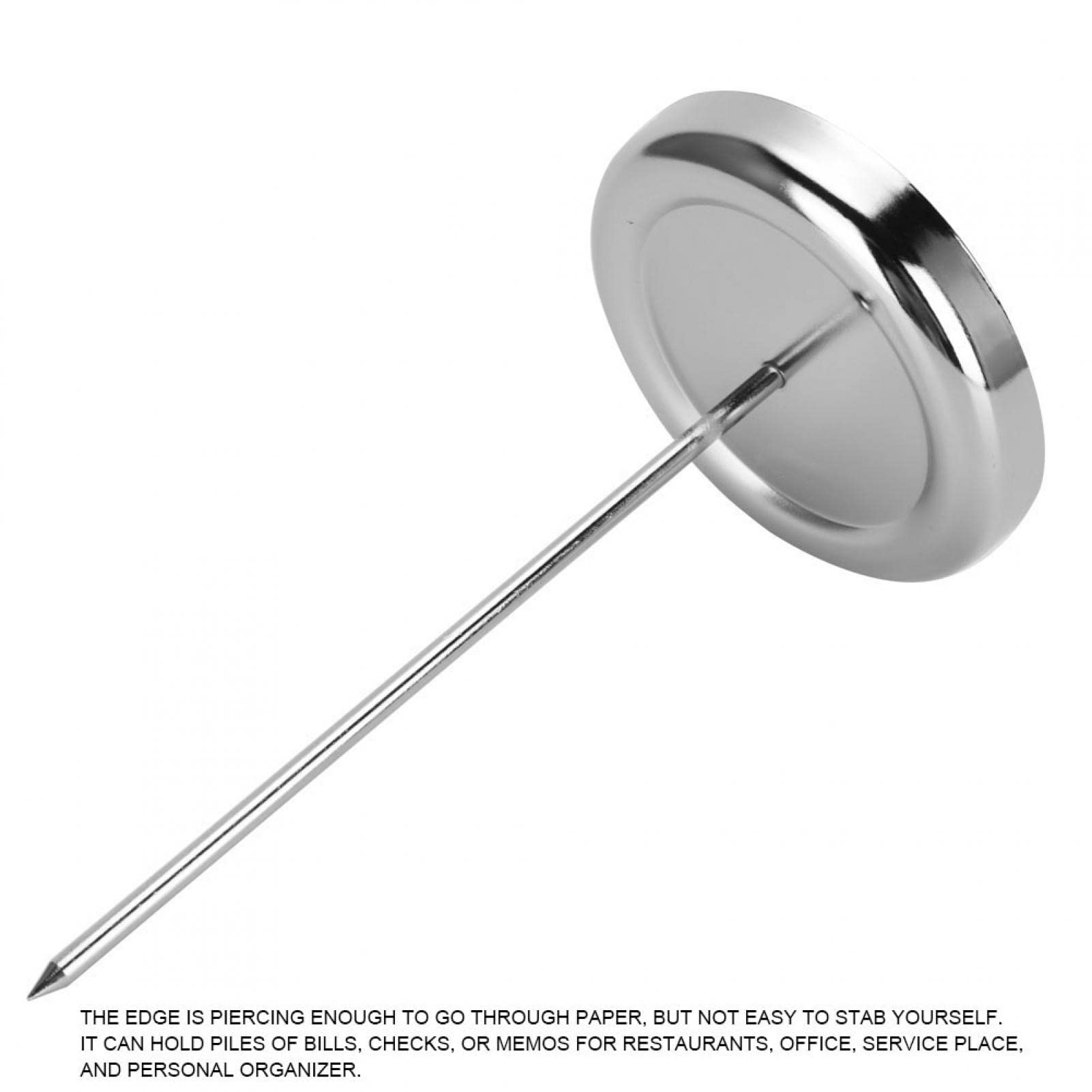 Stainless Steel Restaurant Receipt Holder - Bill Spike, Memo & Check Holder for Cashiers, Waiters (Perfect for Restaurants, Cafes, Retail Stores & Office Use)