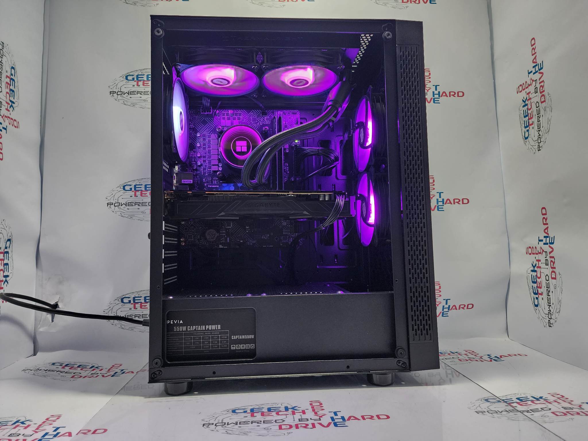 Pinnacle Gaming PC Desktop Computer - Intel i7 12-Core, 1TB SSD, RGB Lighting, NVIDIA RTX 3060 Ti, WiFi, Liquid Cooling, Black H7 Optillusion - Perfect for 4K Gaming, Streaming & VR