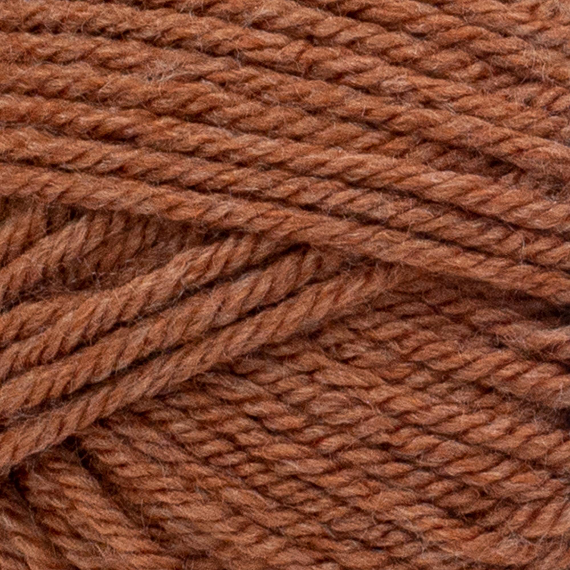 Lion Brand Yarn Basic Stitch Anti-Pilling Knitting & Crochet Yarn - 1 Pack Russet Heather - Soft DIY Yarn for Scarves, Blankets & Baby Clothes