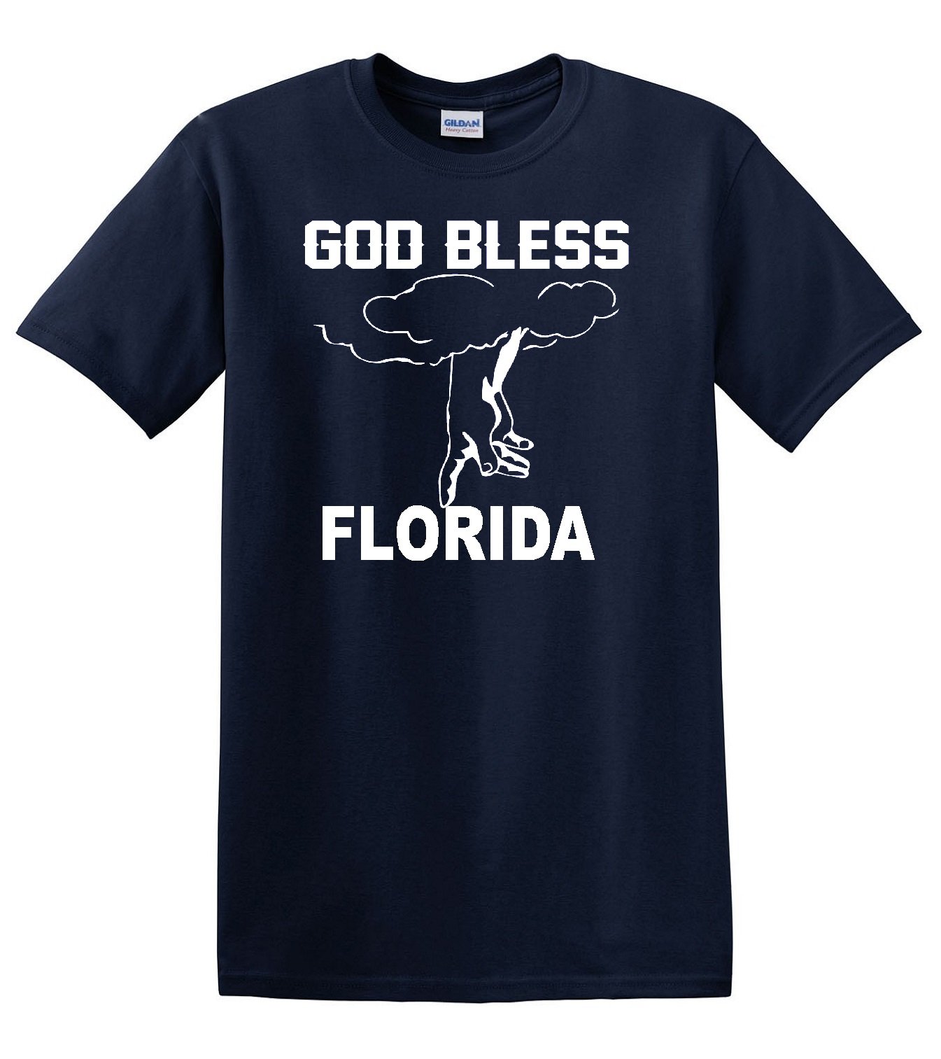 Florida GOD Bless Navy Blue T-Shirt for Casual Wear