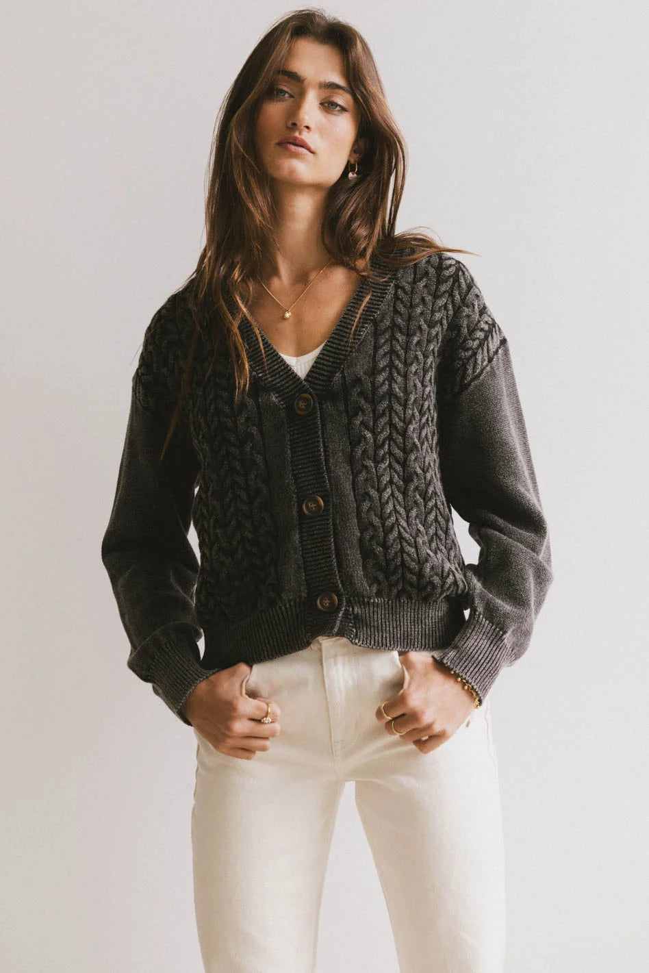 Lane Cable Knit Cardigan for Women - Cozy Winter Sweater | Soft & Warm Open Front Knitwear | Perfect for Casual Outfits, Office Wear & Holiday Gatherings
