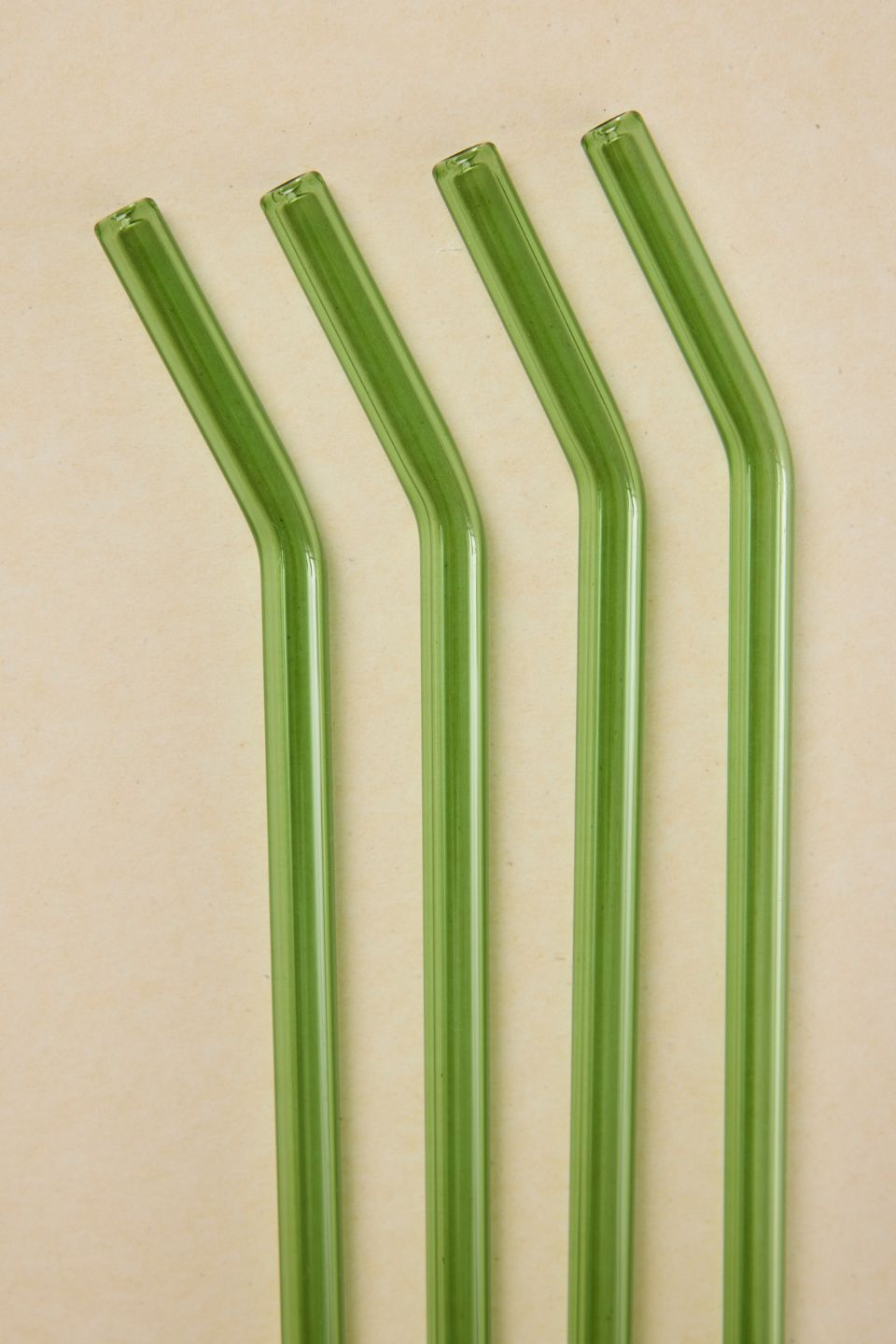 Eco-Friendly Reusable Glass Drinking Straws Set of 4 - BPA-Free, Dishwasher Safe for Smoothies, Cocktails & Iced Coffee at Home or Cafe