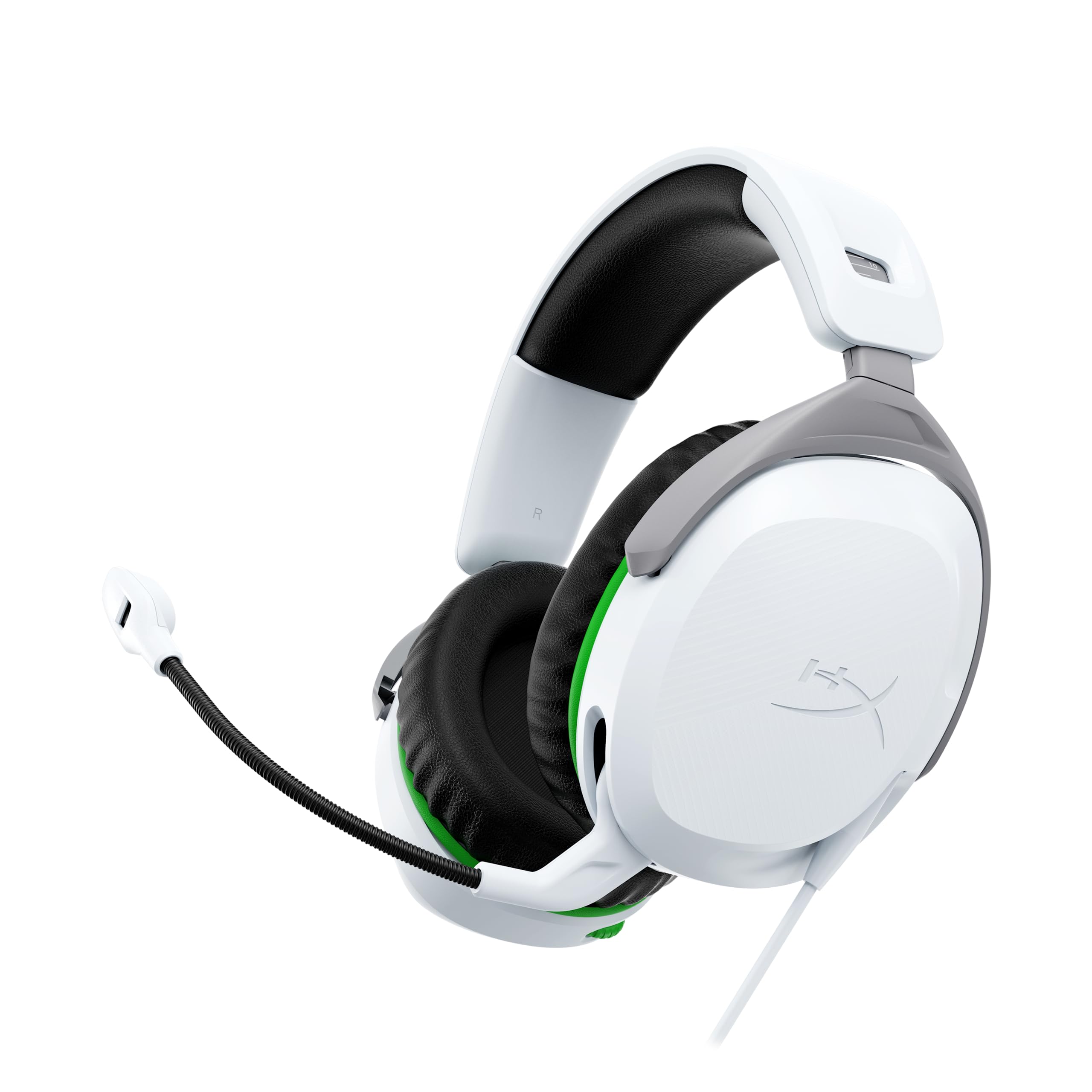 HyperX CloudX Stinger 2 Gaming Headset with Noise Cancelling Mic, Swivel-to-Mute, Soft Leatherette Ear Cushions - Wired Over-Ear Headphones for Xbox, PC, PS4 (Renewed, White) - Perfect for Competitive Gaming & Online Chat
