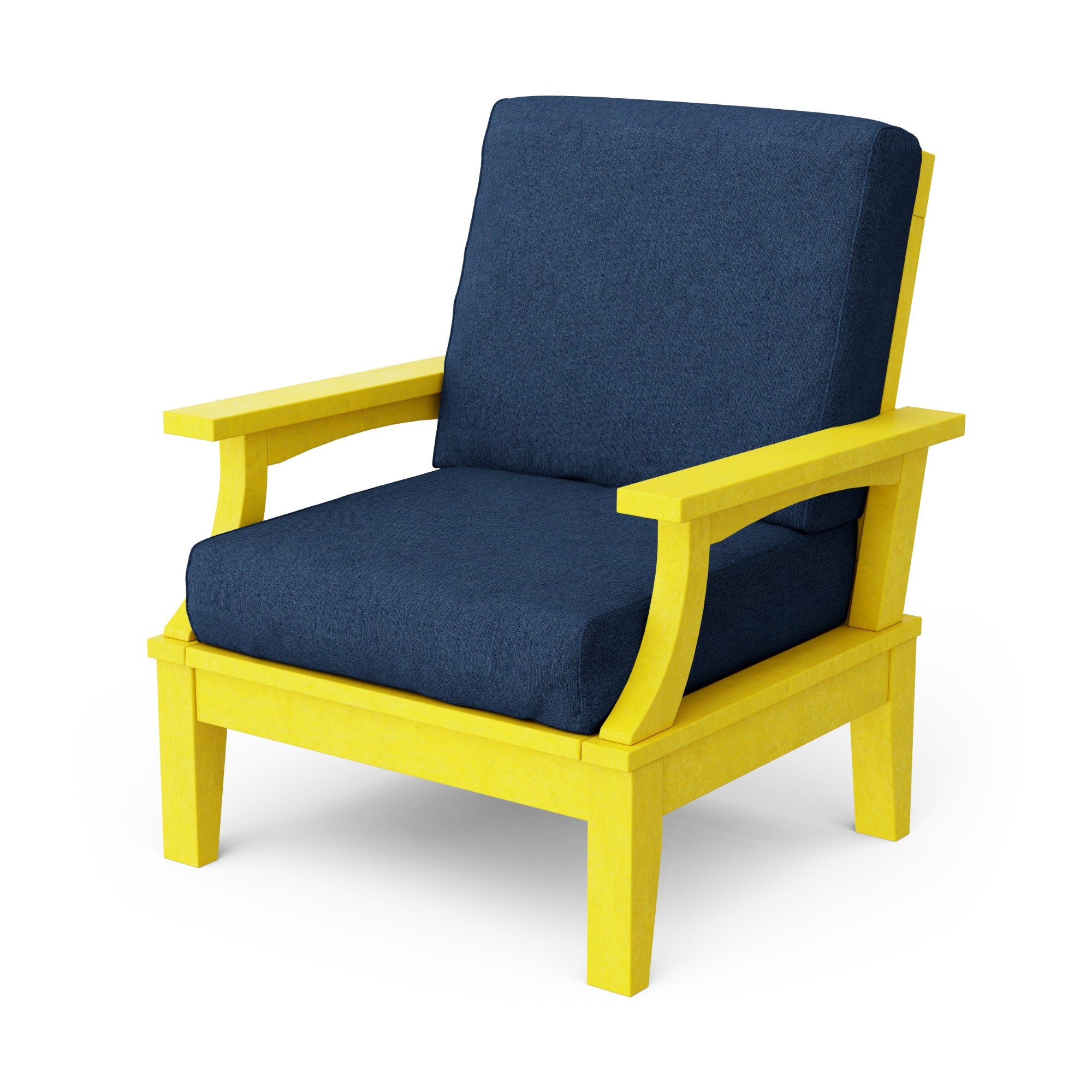 Heritage Deep Seating Patio Chair with Weather-Resistant Cushions - Outdoor Lounge Furniture for Garden, Poolside & Backyard Relaxation