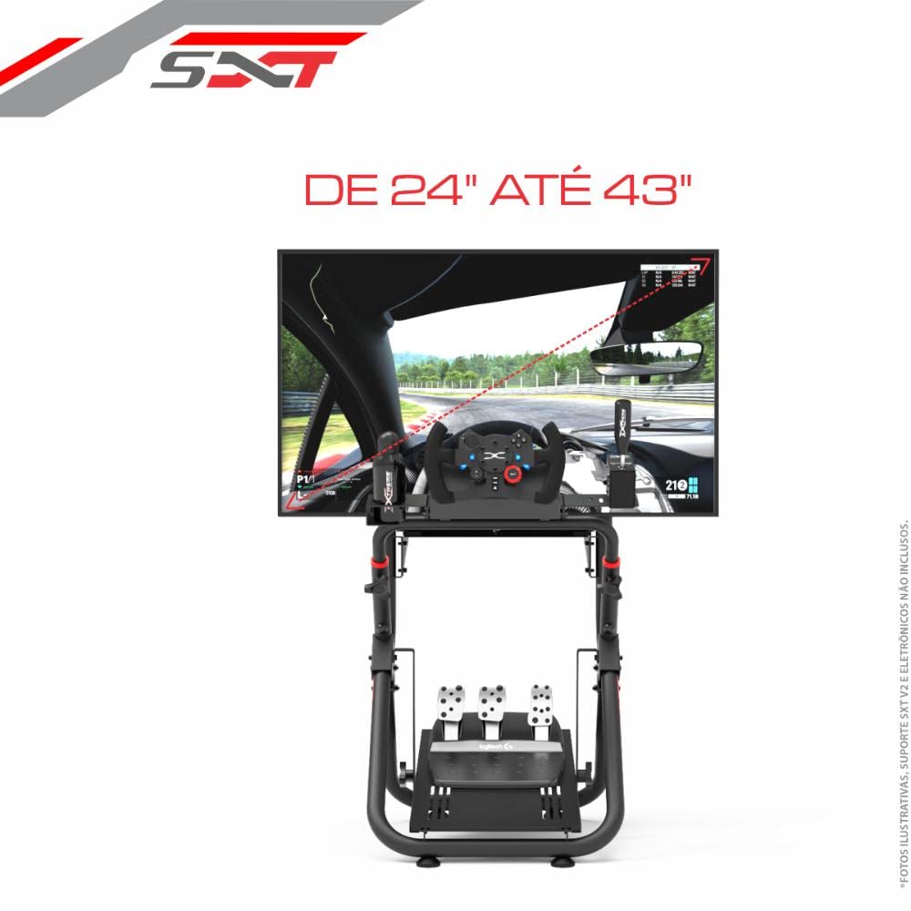 Extreme Sim Racing TV Stand Add-On for Wheel Stand SXT V2 - Compatible with 32-50 Inch TVs - Perfect for Gaming & Racing Simulator Setups