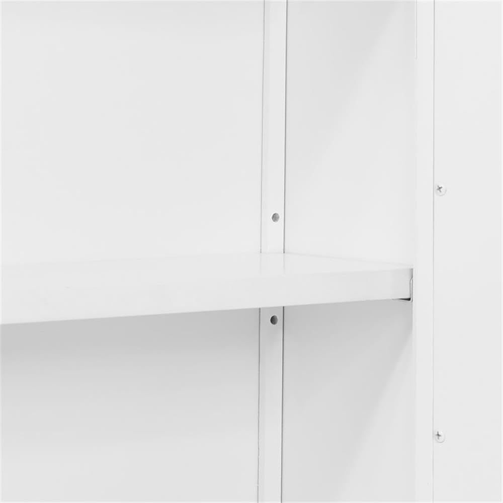 Alaterre Coventry White Wall Mounted Bathroom Storage Cabinet with 2 Doors & Open Shelf - 27