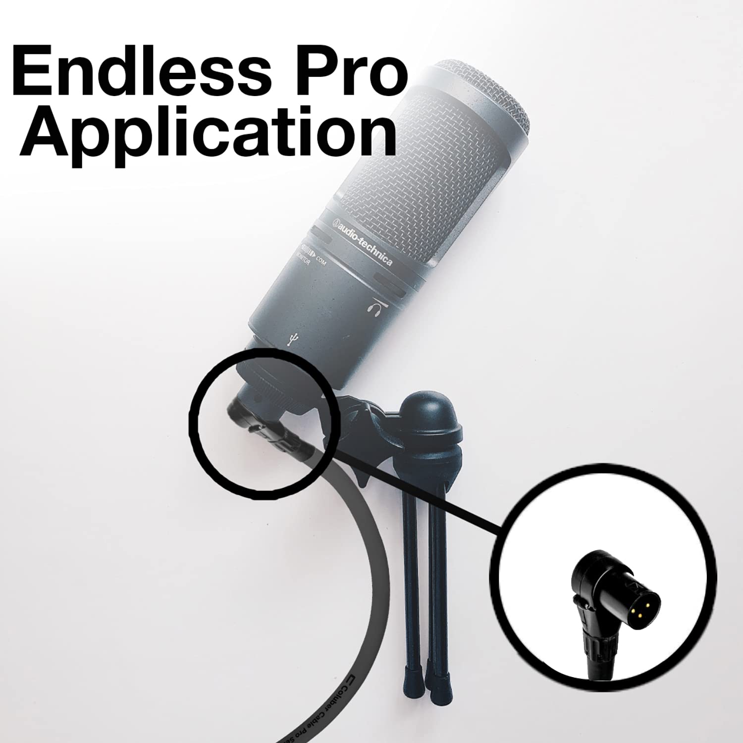 COLUBER CABLE Right Angle 3-Pin XLR Male to 3.5 TRS Male - 150 Feet Blue Pro Microphone Connector for Powered Speakers, Audio Interface, Mixer - Ideal for Live Performance, Studio Recording & Home Audio Setup