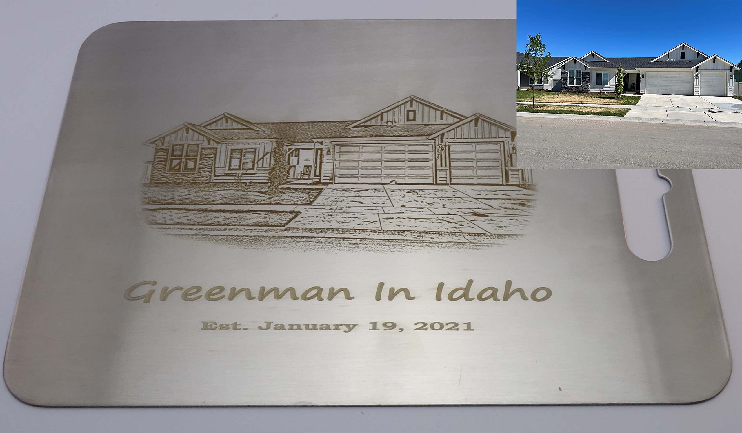 Custom Personalized House Portrait - Unique Stainless Steel Realtor Closing Gift & Housewarming Present for New Homeowners | Perfect for Real Estate Agents, Home Buyers & Housewarming Parties
