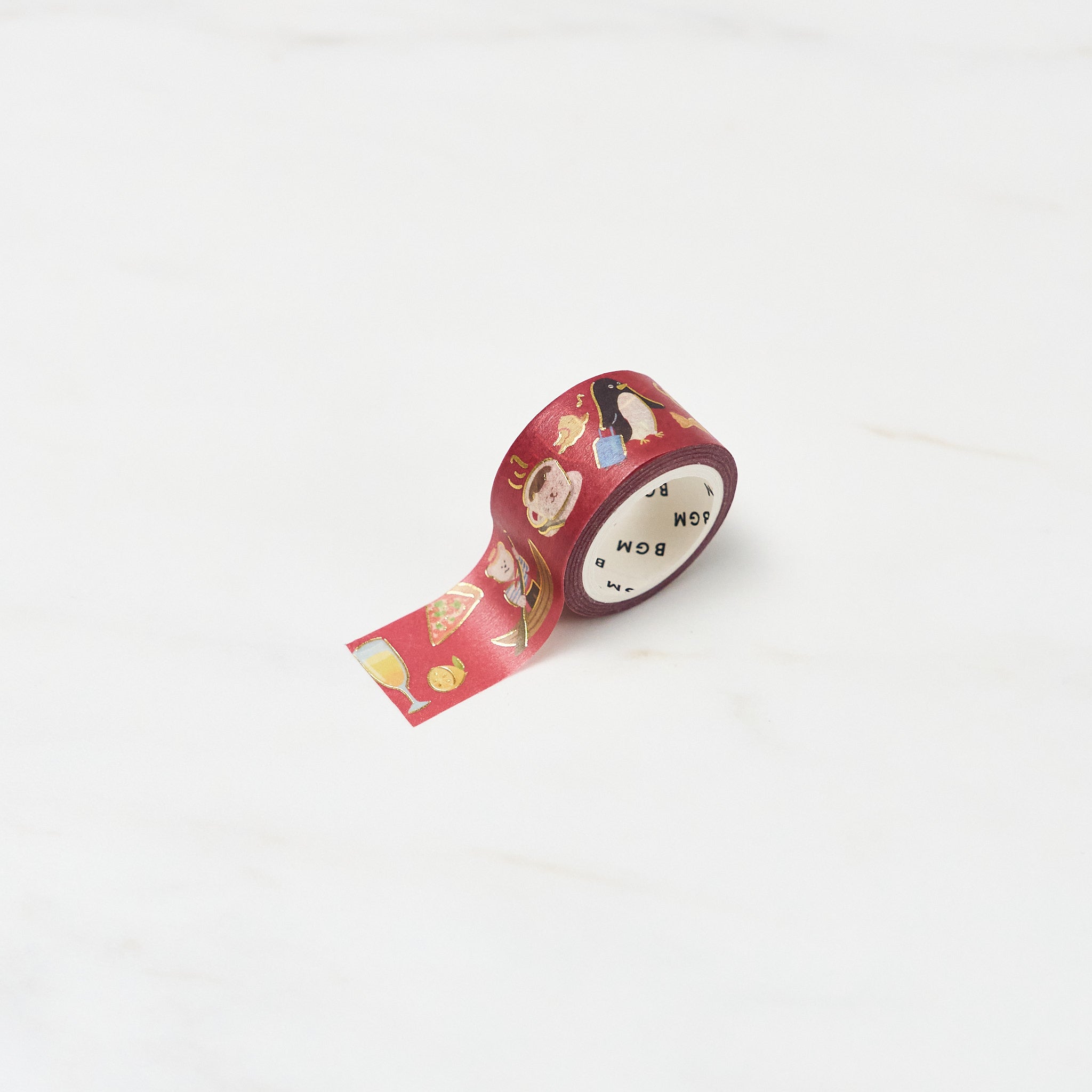 BGM World Cafe Travelogue Series Foil Masking Tape - Decorative Washi Tape for Scrapbooking, Journaling & DIY Crafts - Perfect for Home Office, School Projects & Gift Wrapping