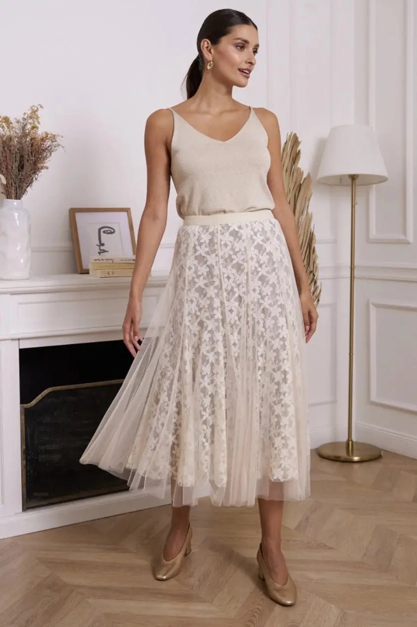Aria Tulle Lace Skirt - Elegant Women's Party Dress for Weddings, Prom & Special Occasions