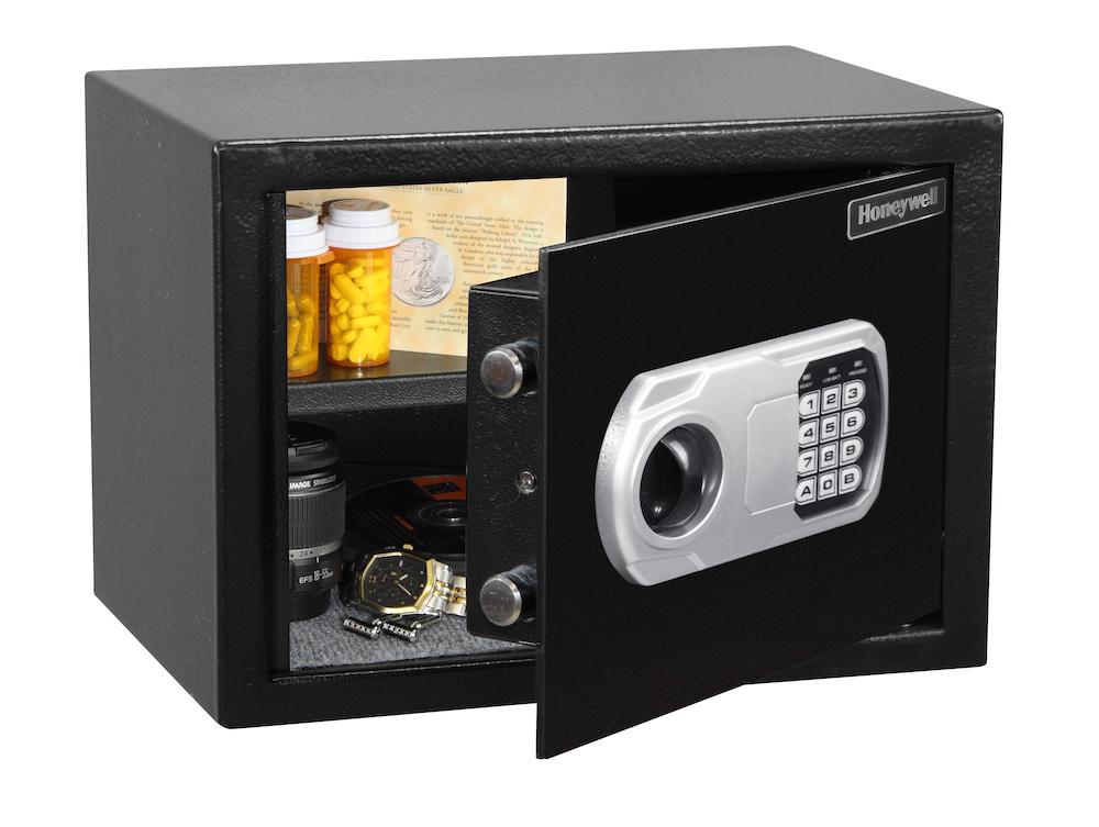 Honeywell 5110 Digital Lock Steel Security Safe - Compact & Fireproof for Home, Office, Jewelry & Cash Protection | Portable Safe Box for Valuables & Documents