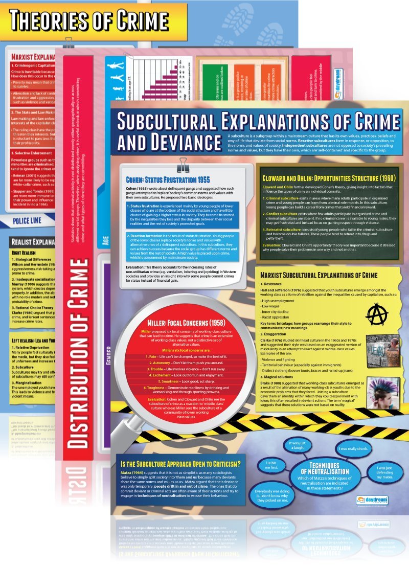 Sociology Classroom Posters - Set of 20 Large 33”x23.5” Gloss Paper Wall Charts for Middle & High School - Educational Sociology Decor & Teaching Aids - Perfect for Classroom Walls, Study Rooms & Homeschooling
