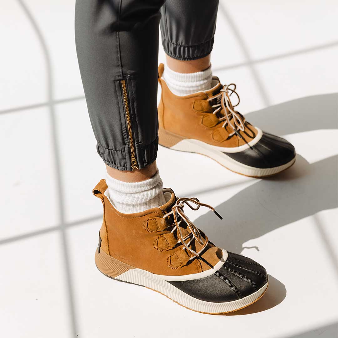 Sorel Out N About III Classic WP Waterproof Boots for Women - Taffy Black | Winter Snow Hiking & Outdoor Walking Shoes