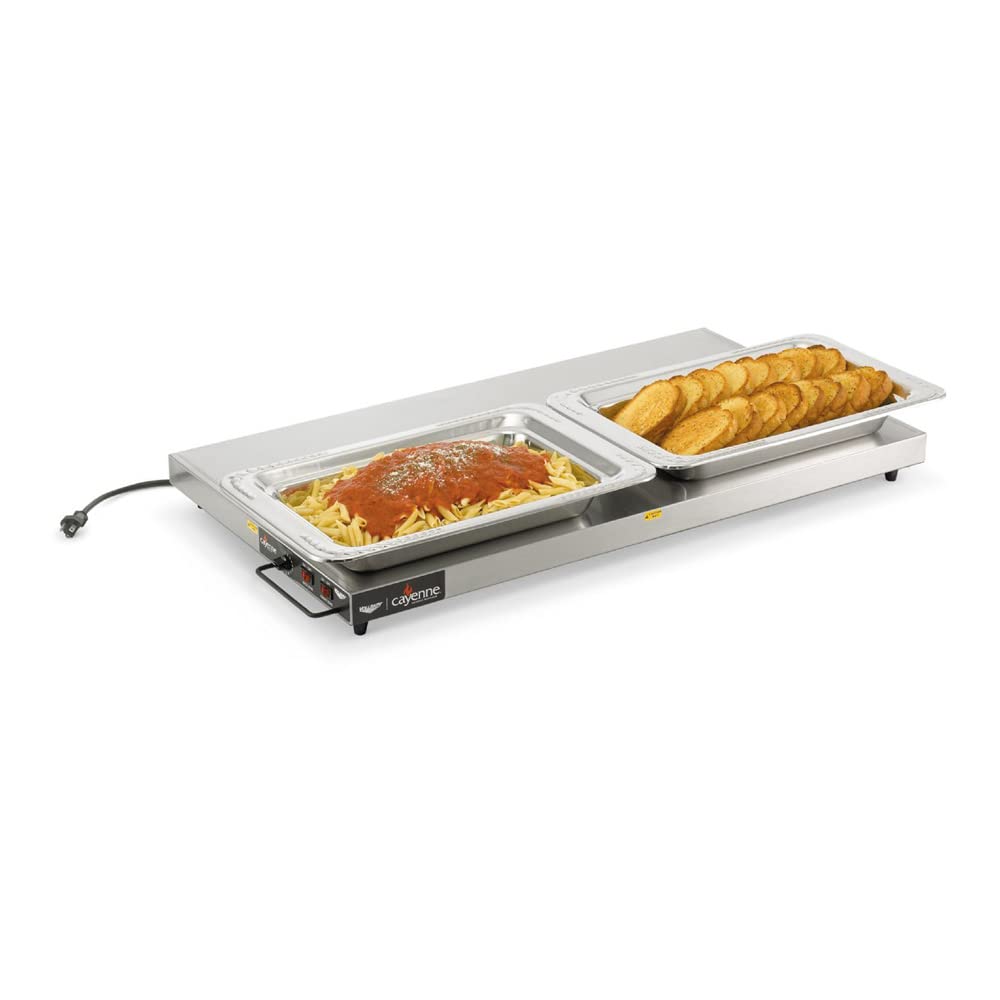 Vollrath 7277024 Cayenne 24-Inch Left Aligned Electric Heated Shelf Food Warmer - 120V Commercial Countertop Food Display for Restaurants, Cafes & Buffets