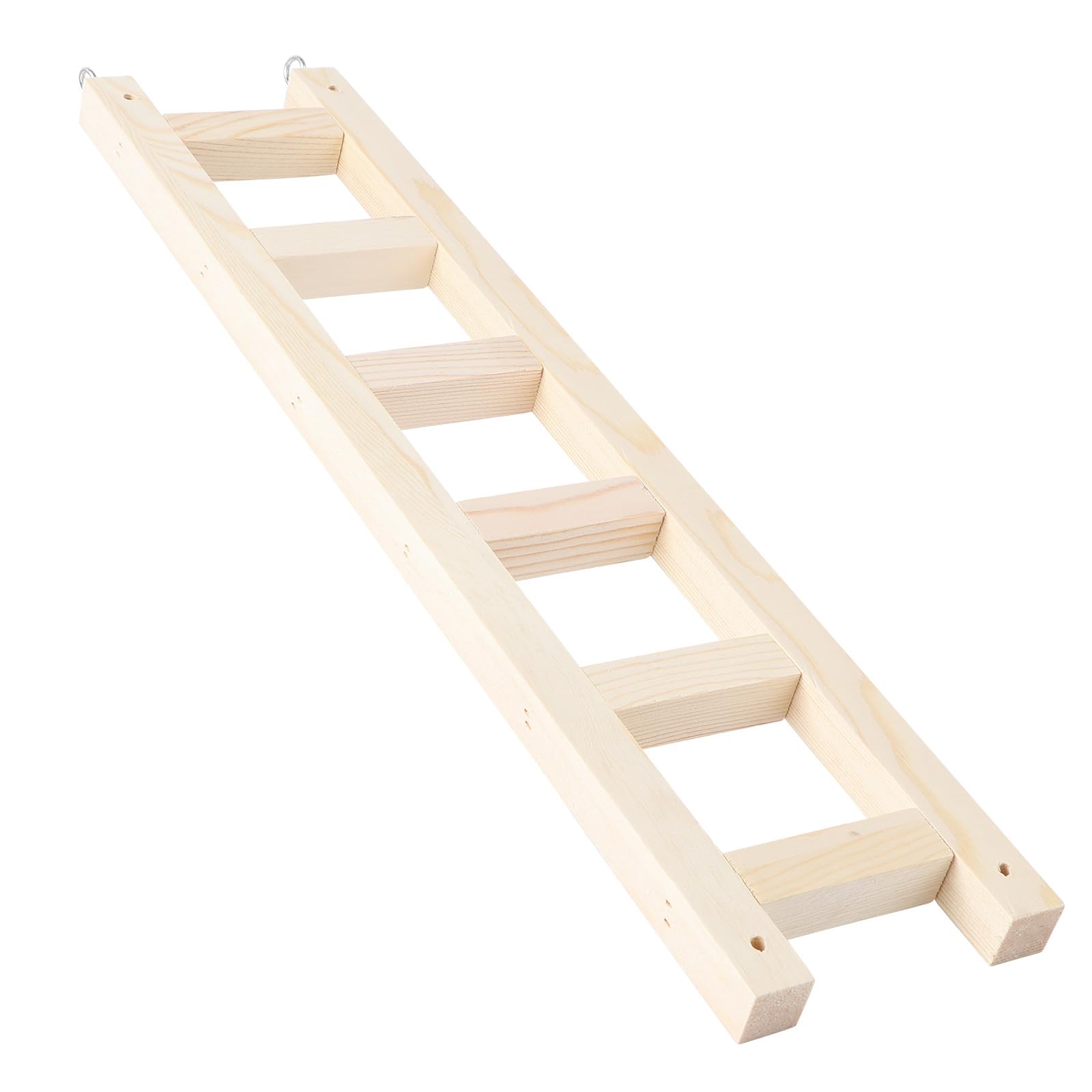 FRCOLOR Wooden Bird Cage Ladder - Parrot Climbing Bridge, Grind Stick & Swing for Small Birds - Hamster Accessories - Perfect for Parrot Play, Exercise & Cage Enrichment