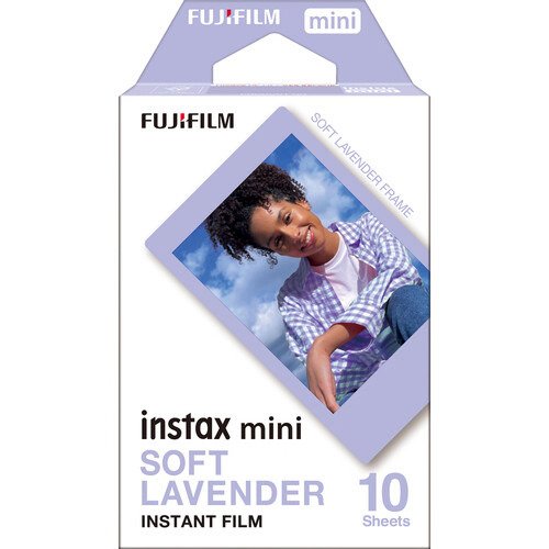 Fujifilm Instax Mini Soft Lavender Instant Film - 10 Sheets Pack for Instant Camera, Perfect for Parties, Travel & DIY Photo Albums