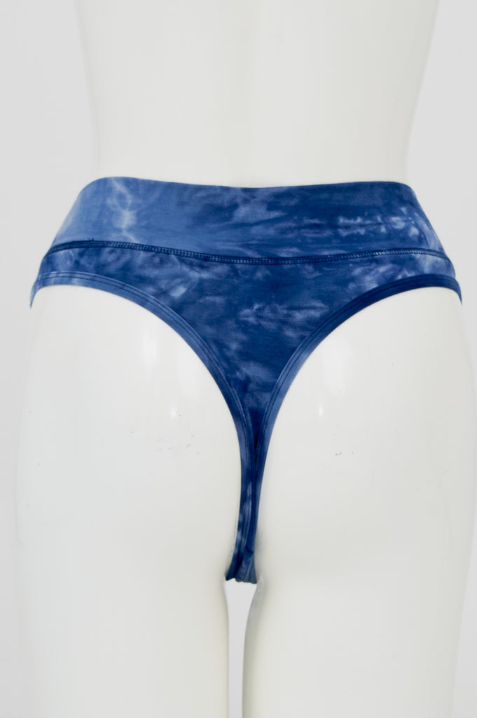 La Thong Tie Dye Bamboo Underwear - Comfortable & Breathable Women's Panties for Yoga, Sleep & Everyday Wear