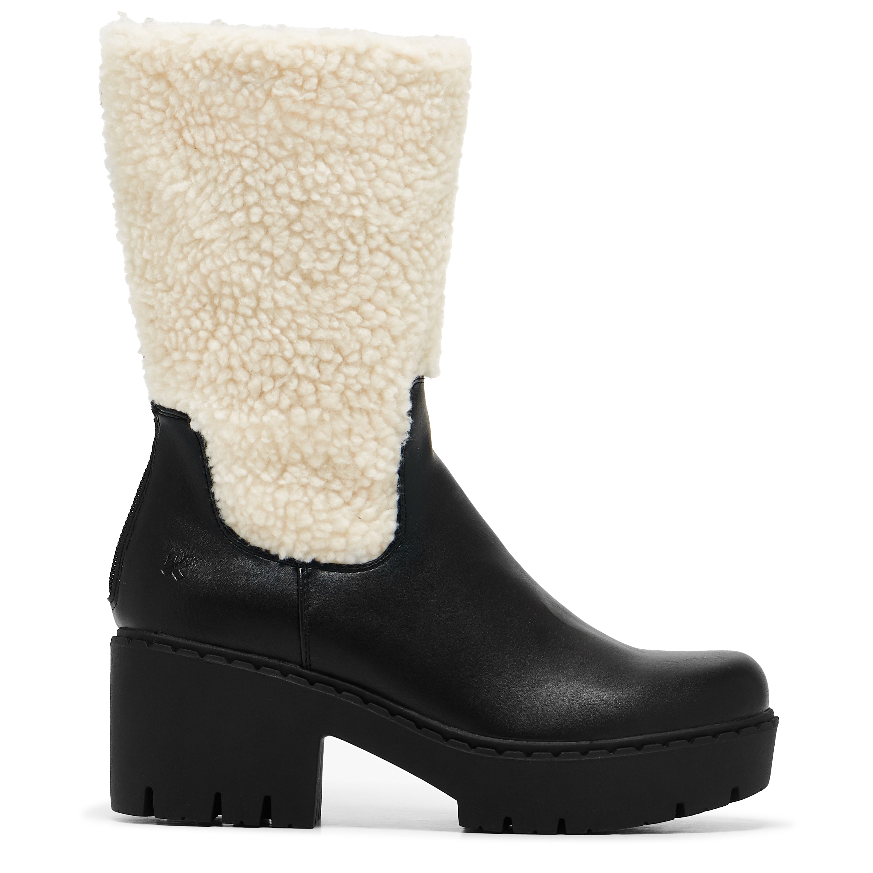 Texel Shearling Switch Boots for Women - Warm Winter Ankle Boots with Soft Shearling Lining - Black Waterproof Snow Boots for Cold Weather & Outdoor Activities