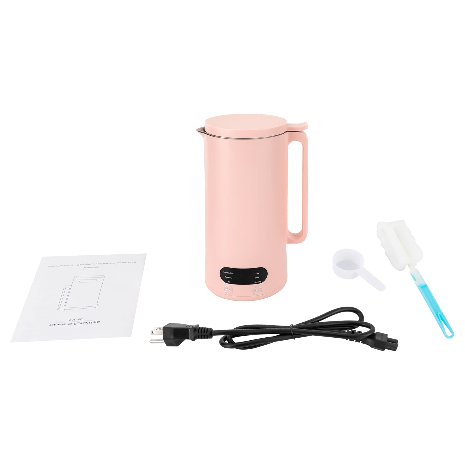 Automatic Nut Milk Maker Machine - 11 oz Homemade Almond Milk, Oat Milk, Soy Milk Maker for Plant-Based & Dairy-Free Beverages - Easy Clean with Timer Function (Pink) - Perfect for Vegan, Keto & Healthy Lifestyle