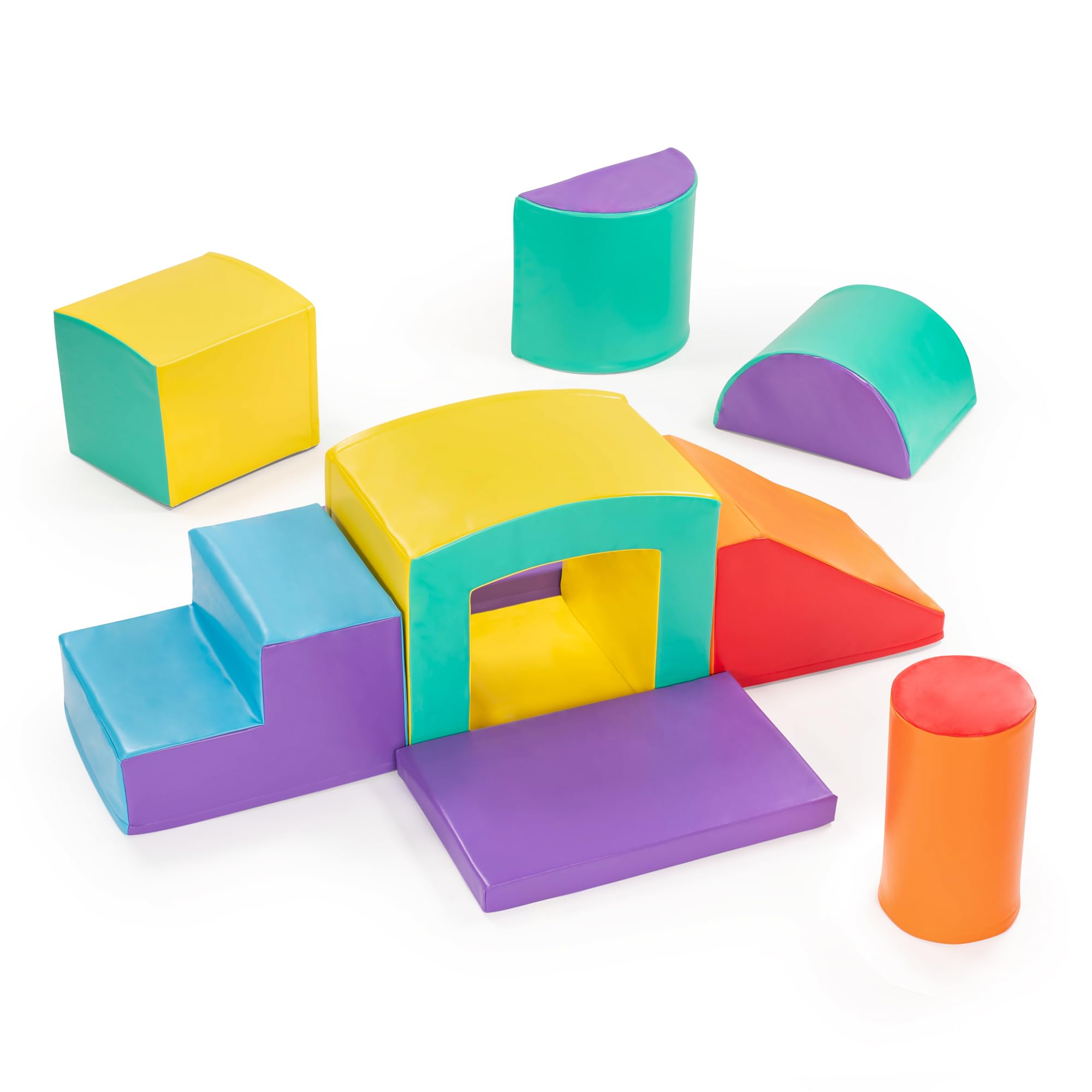 New Bounce Toddler Climbing Toys - Soft Foam Play Set for Kids Ages 1-5 - Safe Indoor Gym Equipment for Toddlers - Non-Toxic Foam Blocks for Crawling & Climbing - Perfect for Playrooms, Daycares & Home Learning Spaces